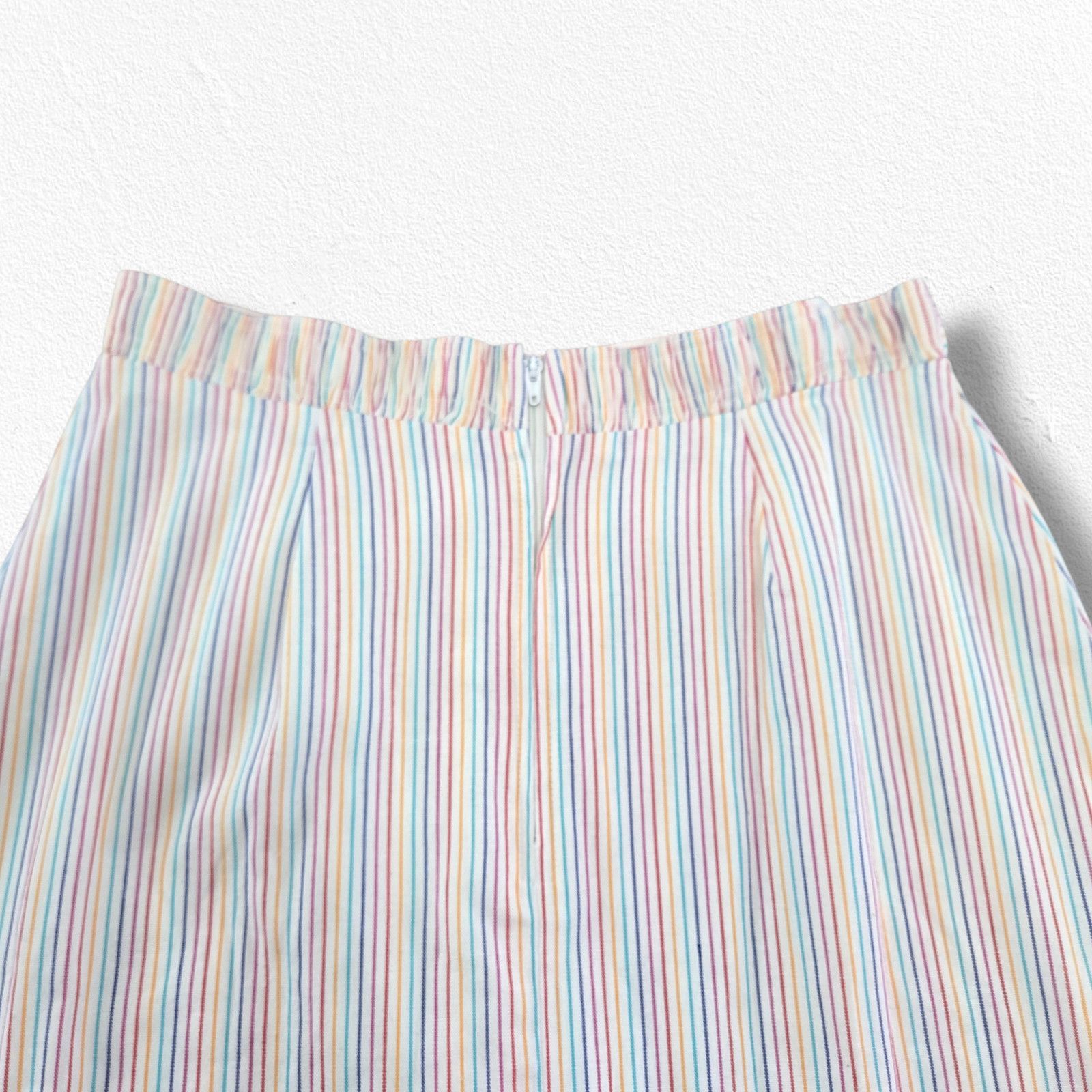 Vintage 1970s Striped Skort USA Made Size 8 Size 30" / US 8 / IT 44 - 9 Thumbnail