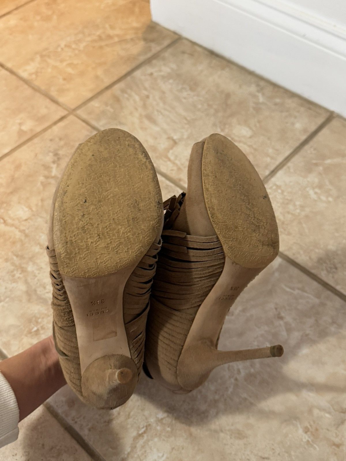 Gucci Suede ankle boots , high heel shoes Gucci Size US 8.5 / IT 38.5 - 5 Thumbnail
