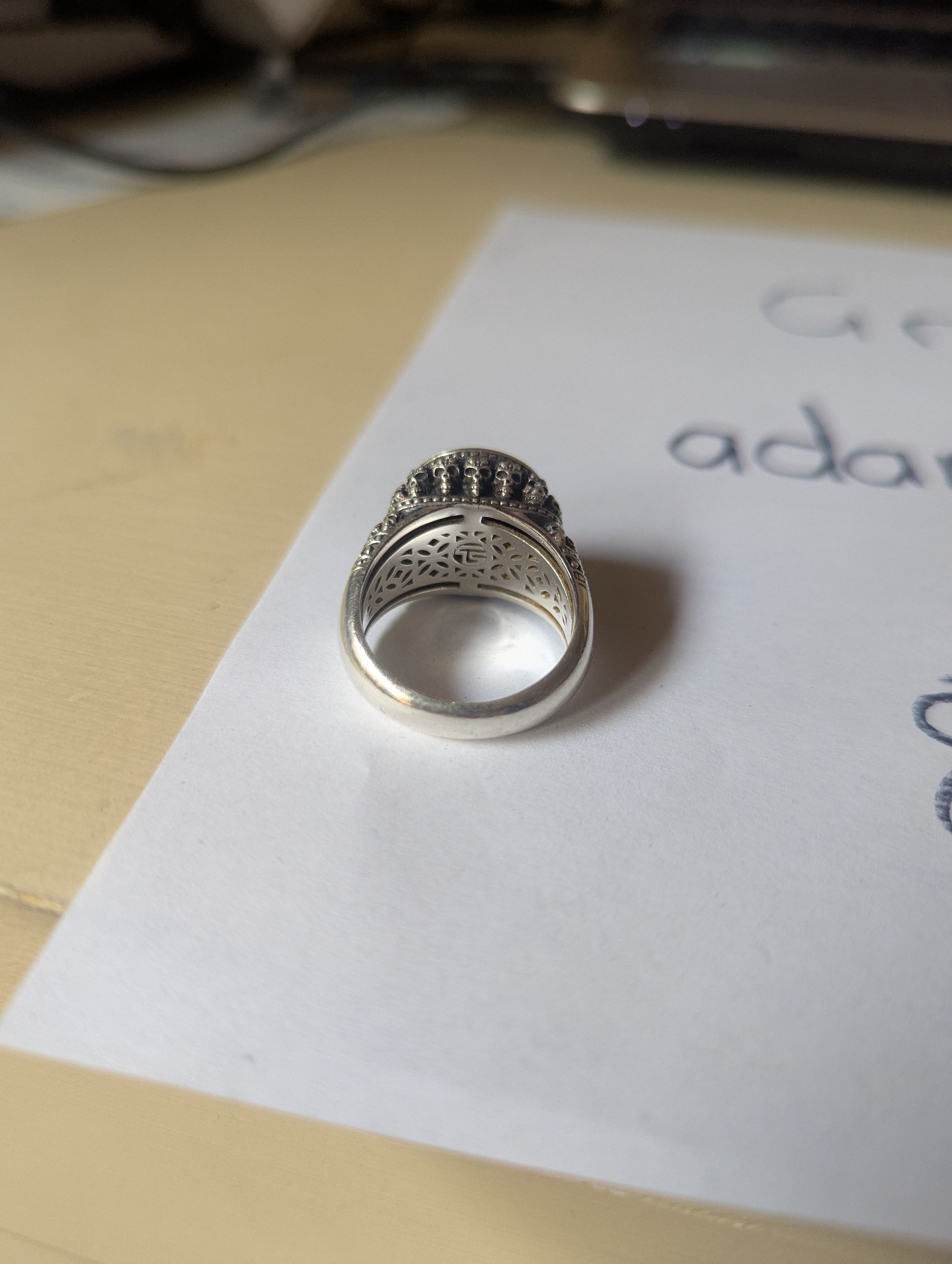 Thomas Sabo Onyx Skull Ring Size ONE SIZE - 4 Thumbnail