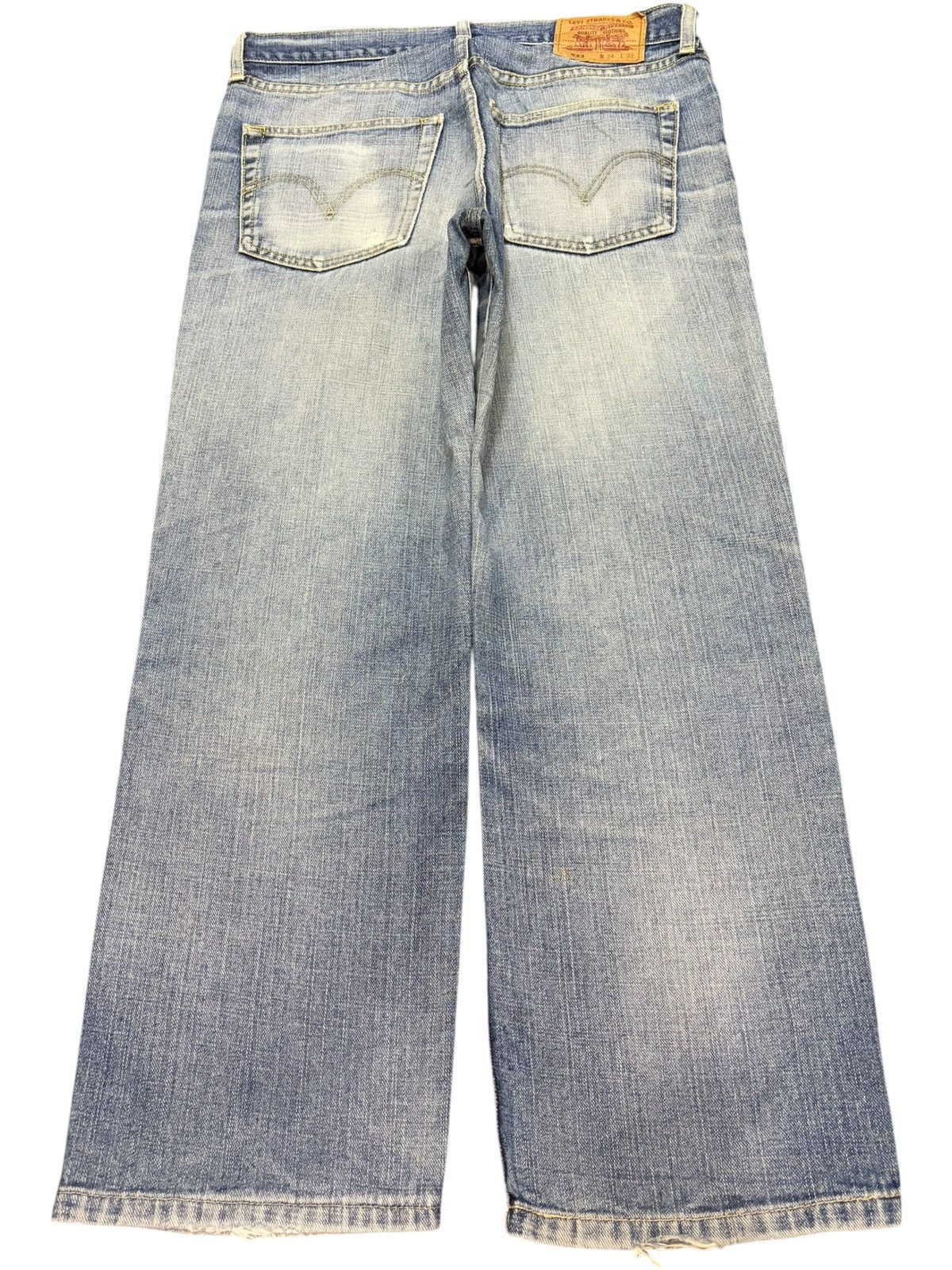 Levi's Vintage 90s Levis 533 Orange Tab Floral Distress Baggy Jeans Size 33" - 2 Thumbnail