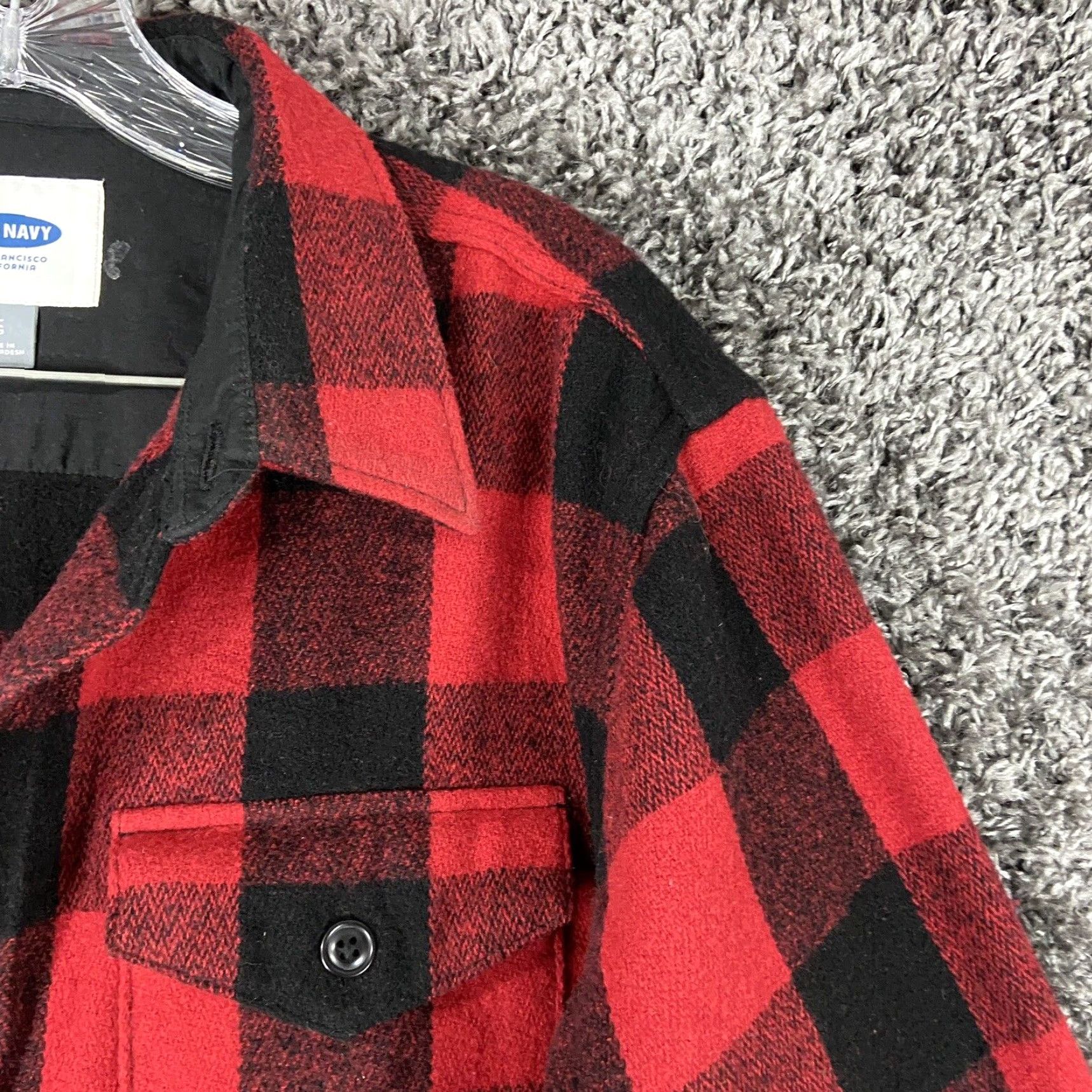 Old Navy Old Navy Flannel Red Buffalo Check Men’s L Long Sleeve Button-Up Shirt Size US L / EU 52-54 / 3 - 4 Thumbnail