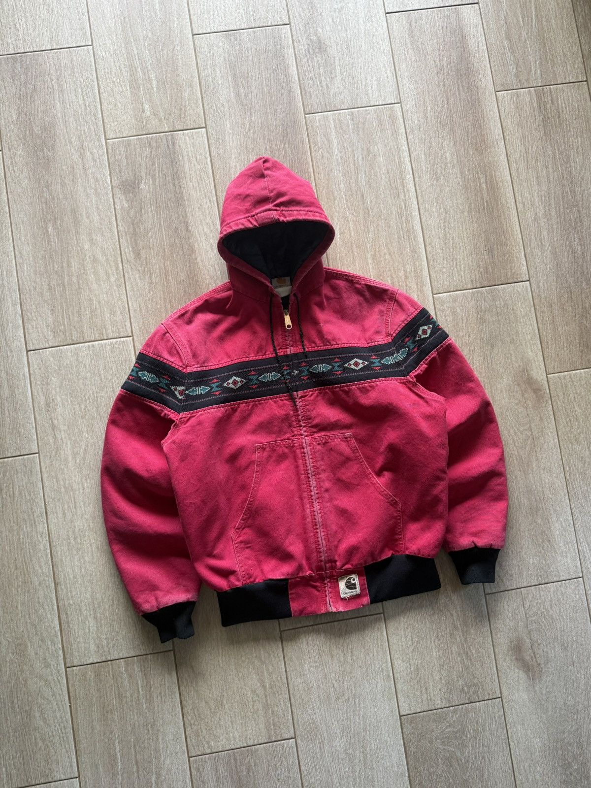 Carhartt Vintage J78RED Carhartt Aztec Jacket Size US M / EU 48-50 / 2 - 7 Thumbnail