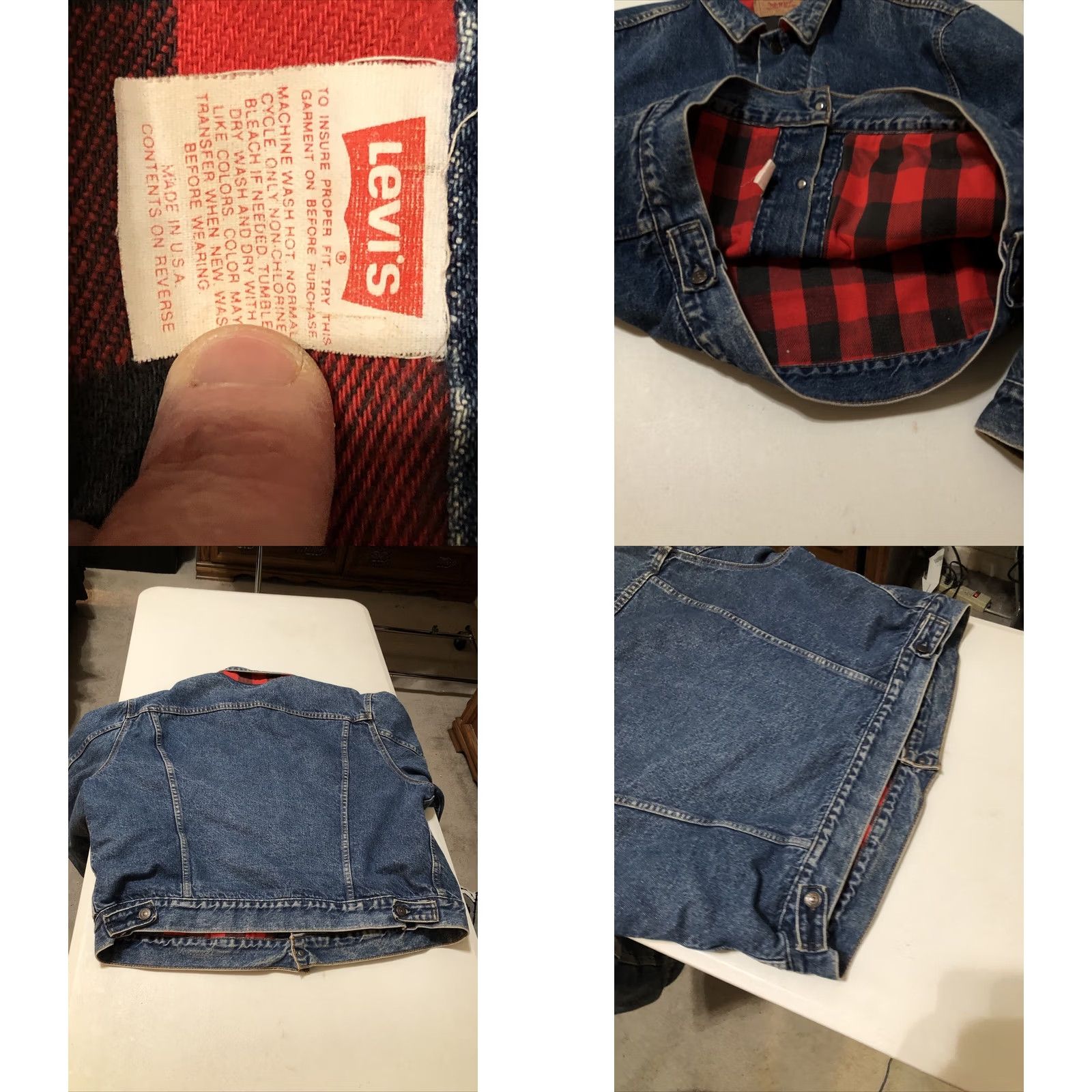 Levi's VINTAGE Levi's Trucker Denim Jacket 70411 0816 Flannel Lined Mens 44 Blue 80s USA Jacket Mens 44 Levi's Trucker 80s USA Blue Jacket Size US S / EU 44-46 / 1 - 8 Thumbnail
