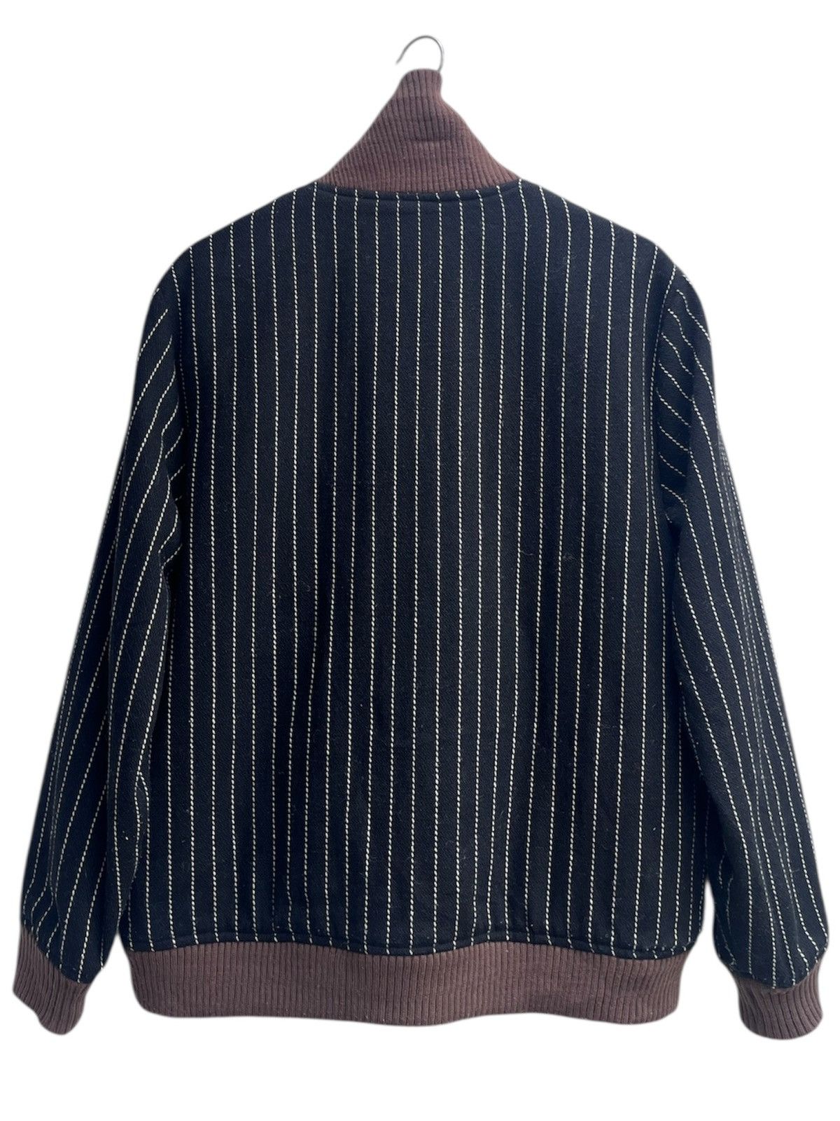 Japanese Brand volt:age Pinstripes Wool Bomber Jacket Size US M / EU 48-50 / 2 - 5 Thumbnail