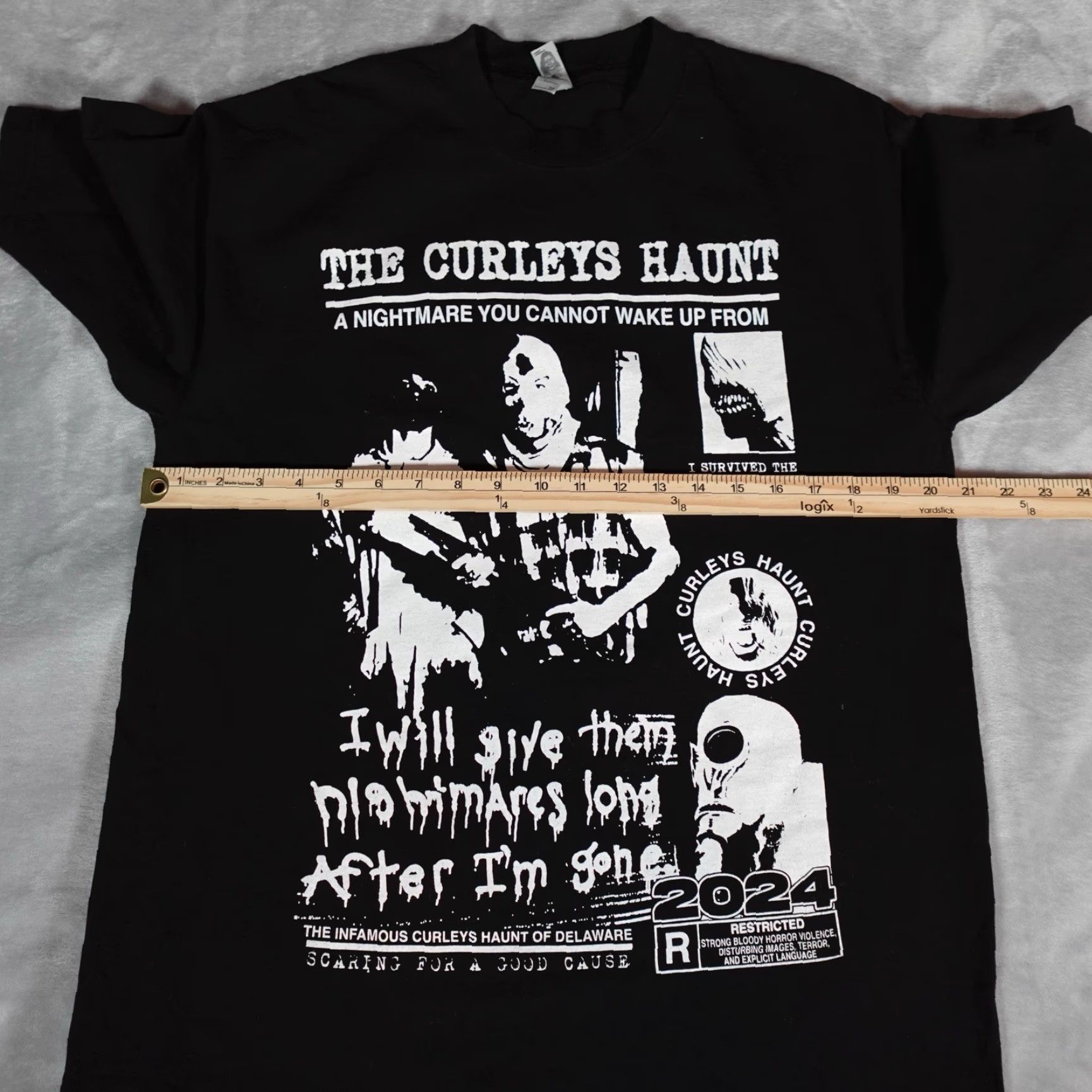 Vintage VINTAGE The Curleys Haunt Haunted House T-Shirt Mens M Horror Black Size US M / EU 48-50 / 2 - 7 Thumbnail