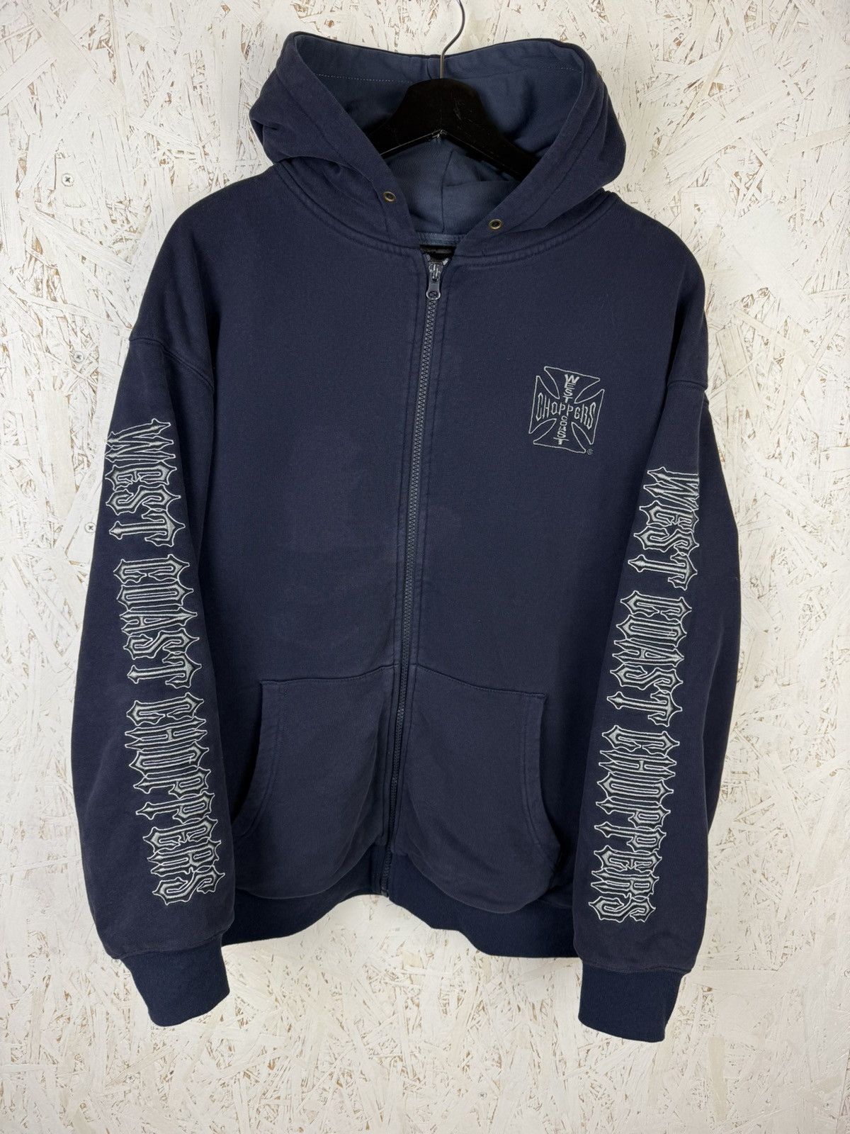 West Coast Choppers Vintage West Coast Choppers Jesse James Zip Hoodie Rare Blue Size US M / EU 48-50 / 2 - 1 Thumbnail