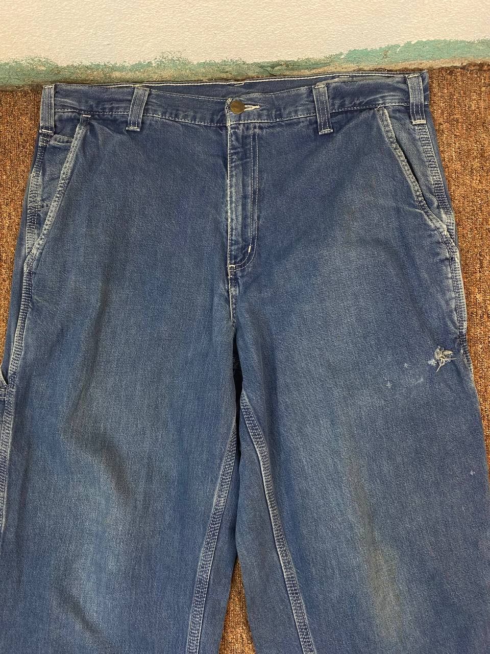 Carhartt carhartt carpenter baggy denim distressed Size US 36 / EU 52 - 8 Thumbnail
