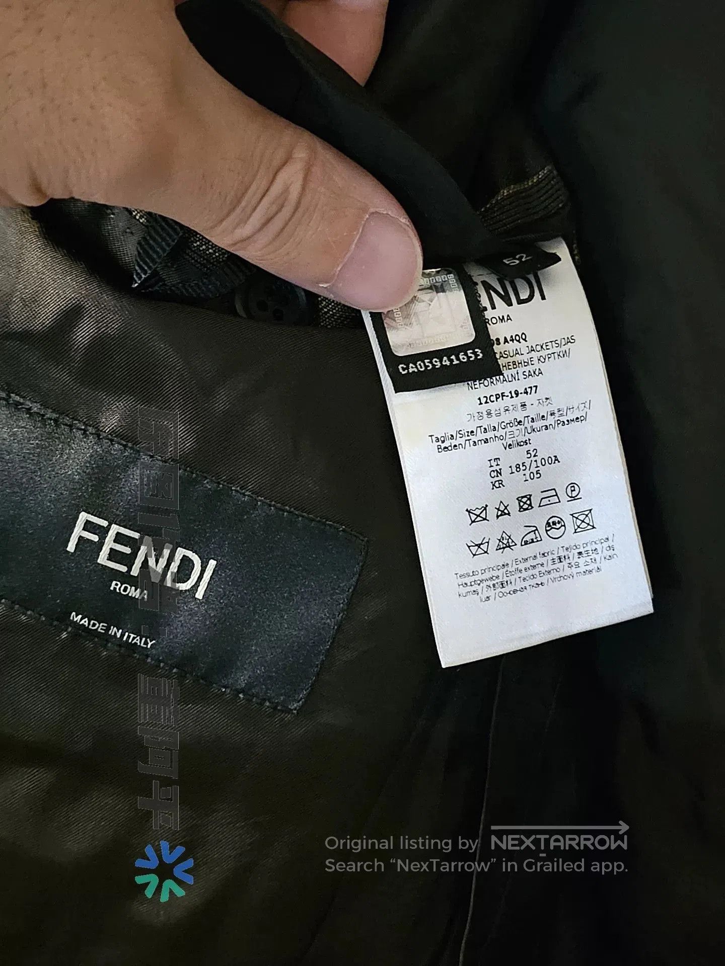 Fendi Fendi Monogram Suit Jacket and Pants Set. Size US L / EU 52-54 / 3 - 4 Thumbnail
