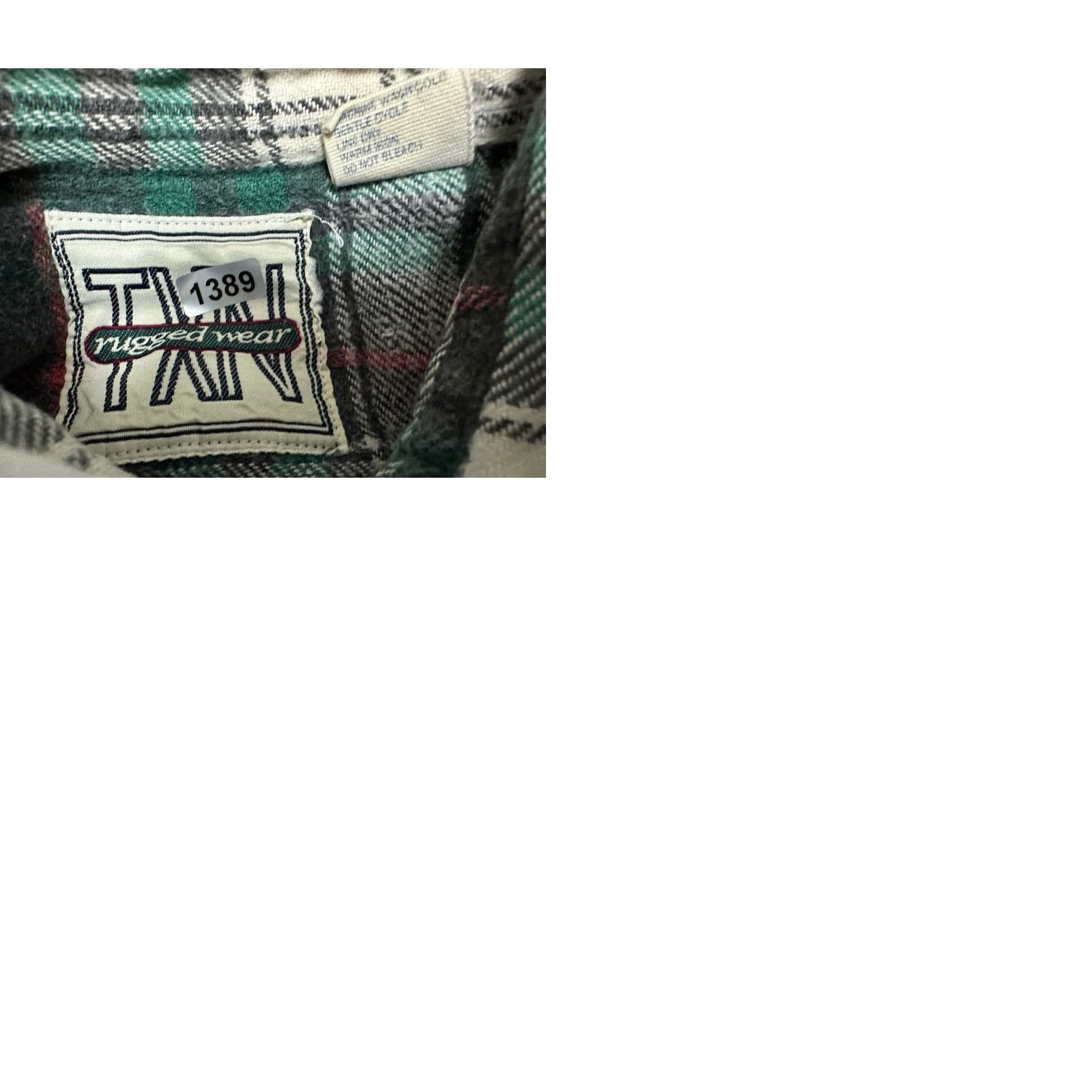 Vintage VINTAGE TXN Rugged Wear Shirt Men L Plaid Heavyweight Cotton Oversized 90s Green Button-Up Long Sleeve Collared Size US L / EU 52-54 / 3 - 10 Thumbnail