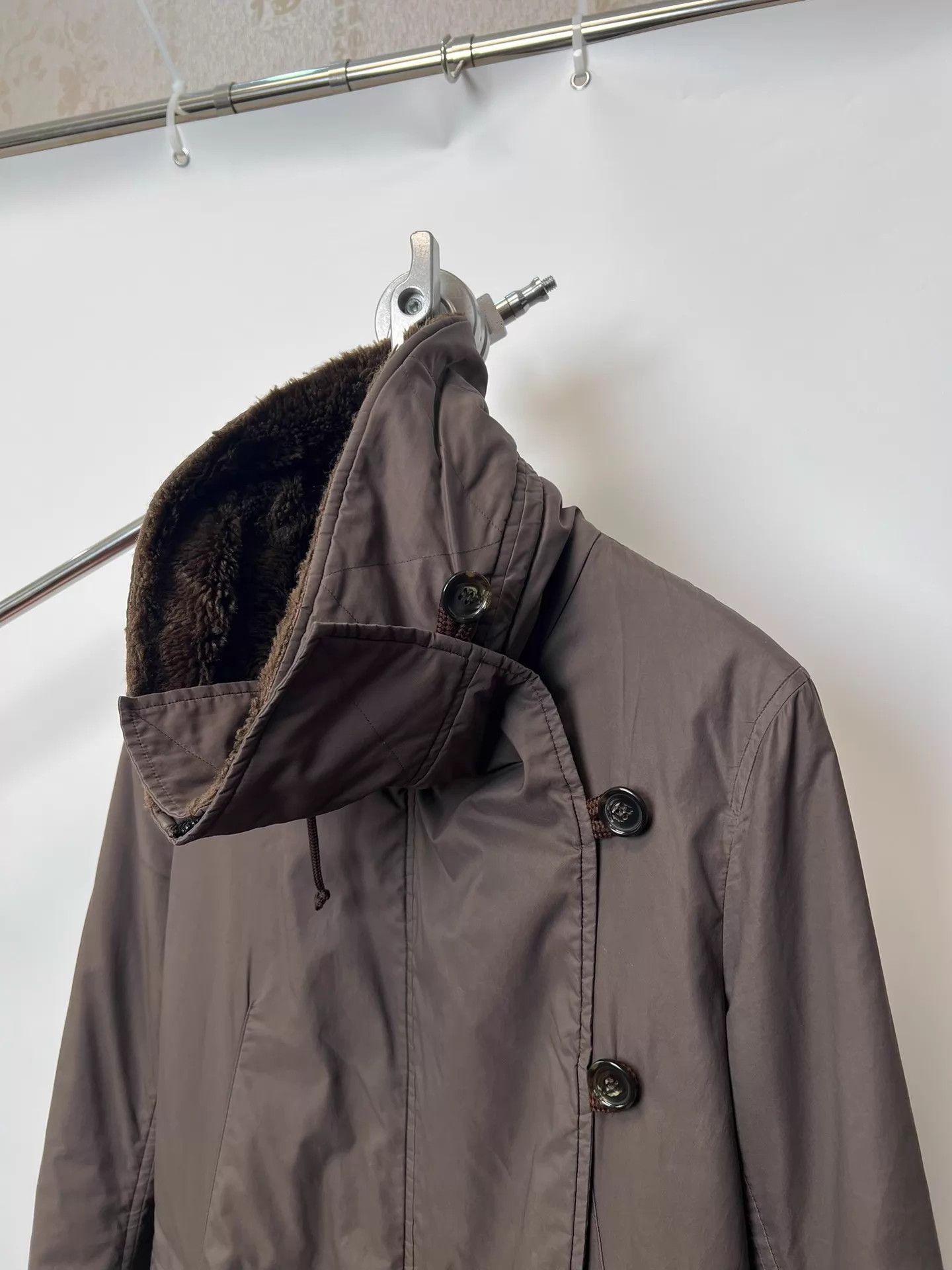 Issey Miyake Issey Miyake Brown Fur Collar Convertible Quilted Jacket Size M / US 6-8 / IT 42-44 - 4 Thumbnail