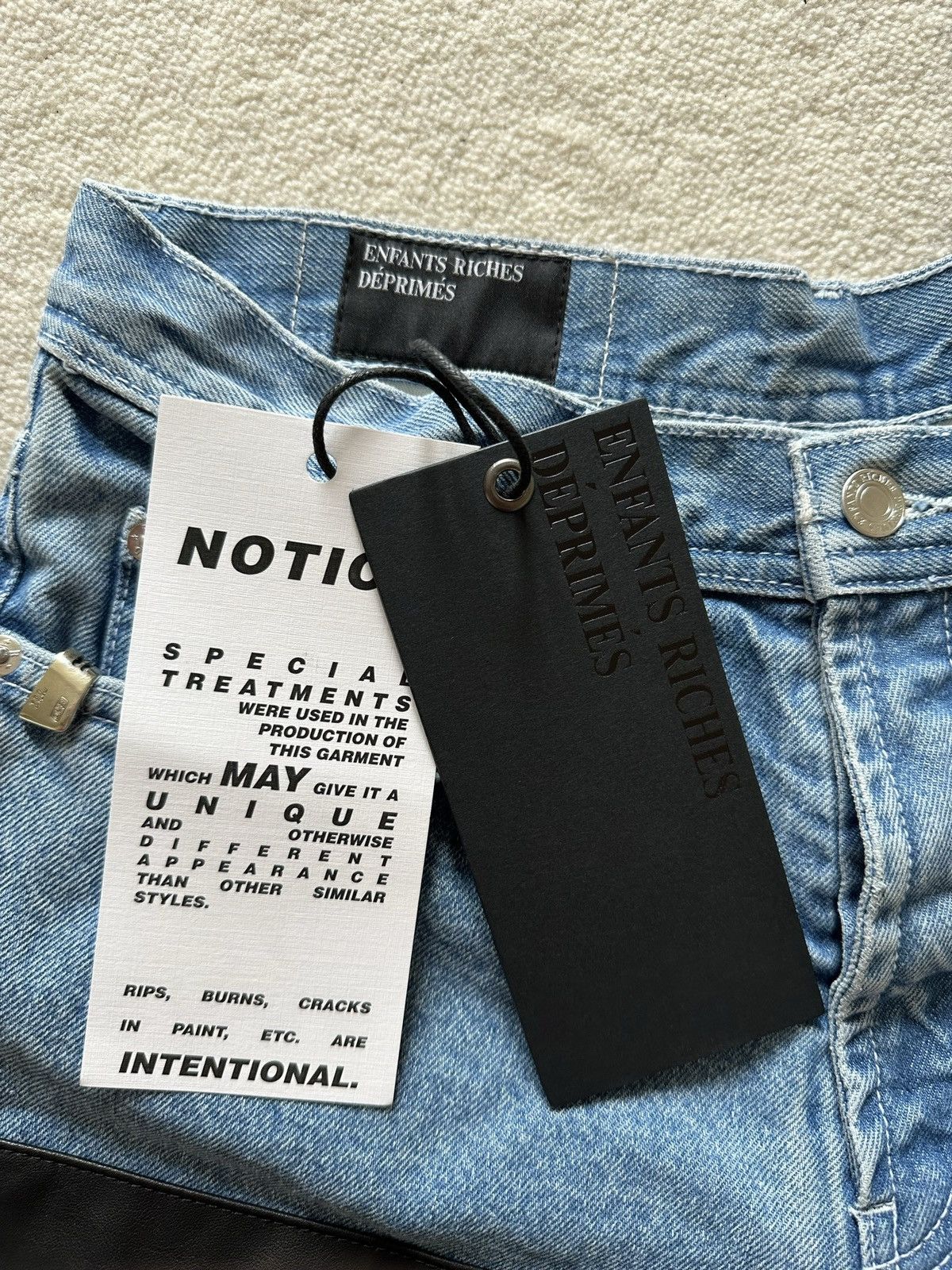 Enfants Riches Deprimes Enfants Riches Déprimés leather denim carpenter denim jeans Size US 28 / EU 44 - 10 Thumbnail