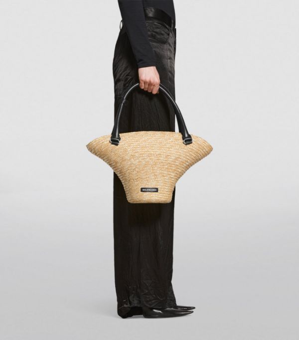 Balenciaga o1la1rc1a0724 Size: OS / Beach Bag Large Tote in Beige/Black Size ONE SIZE - 4 Thumbnail