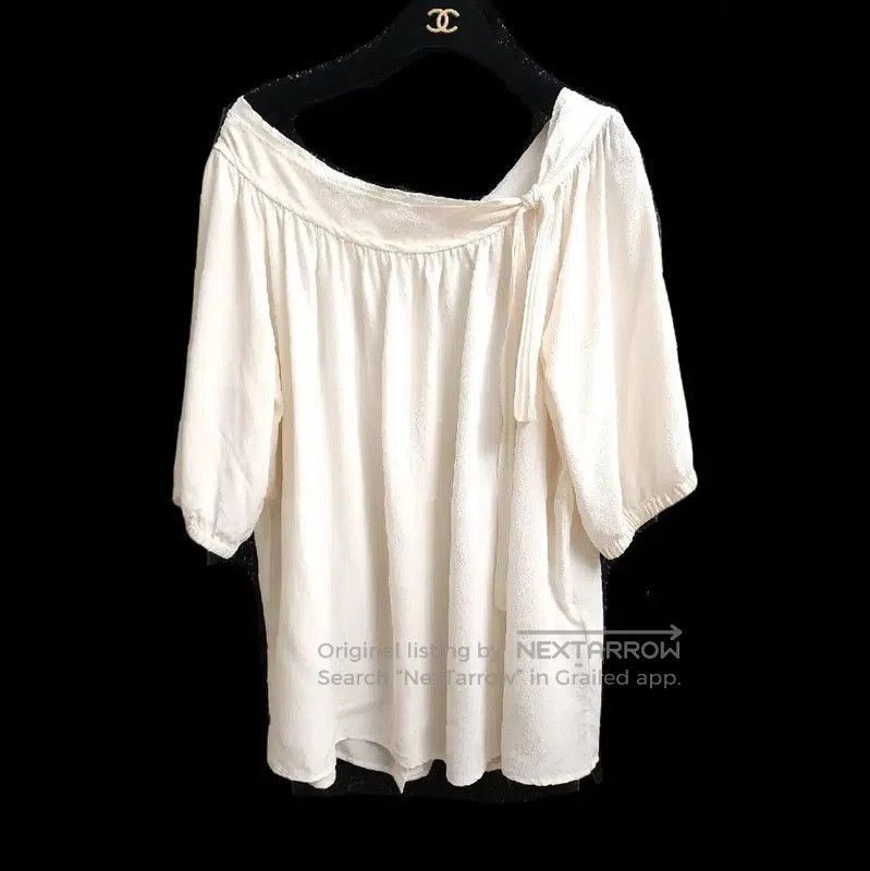 Miu Miu Miu Miu Summer Silk Short Sleeve Blouse . Size M / US 6-8 / IT 42-44 - 1 Thumbnail