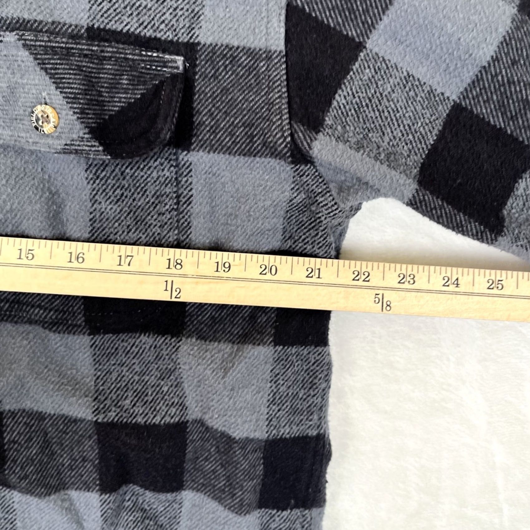 Vintage Field & Stream Shirt Mens Large Gray Black Plaid Flannel Long Sleeve Button Up Size US L / EU 52-54 / 3 - 4 Thumbnail