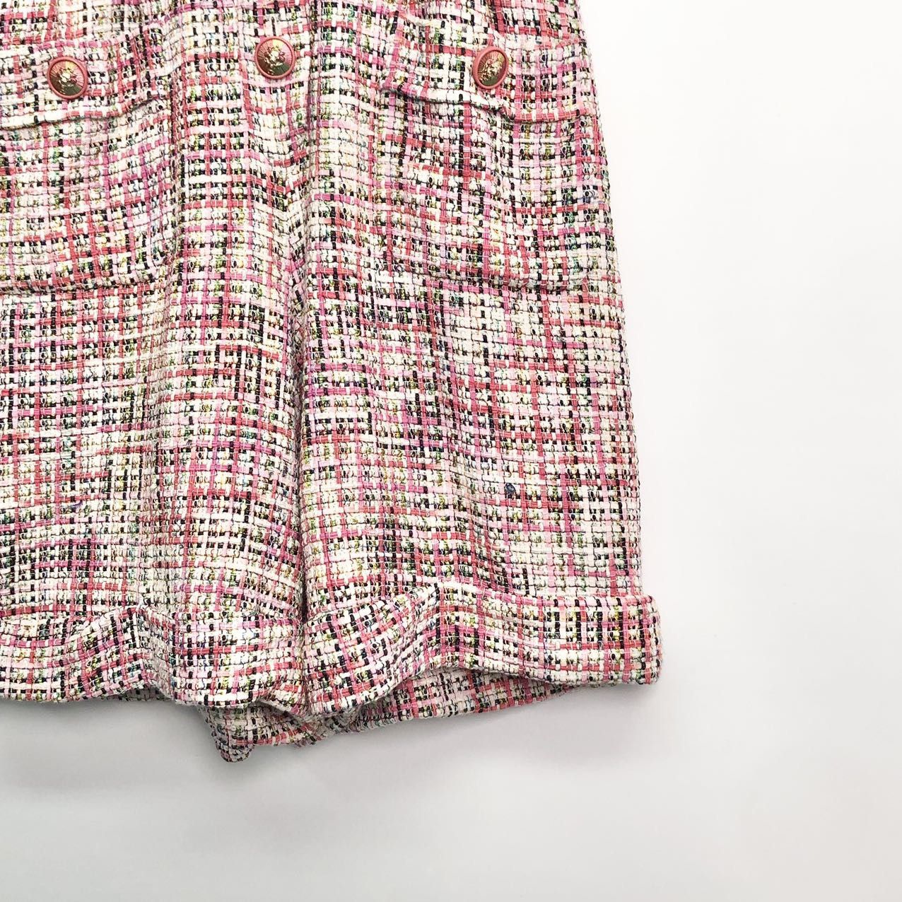 Chanel Chanel Tweed Short Sleeve Jumpsuit Women Multi-color K26WX Size 26" / US 2 / IT 38 - 4 Thumbnail