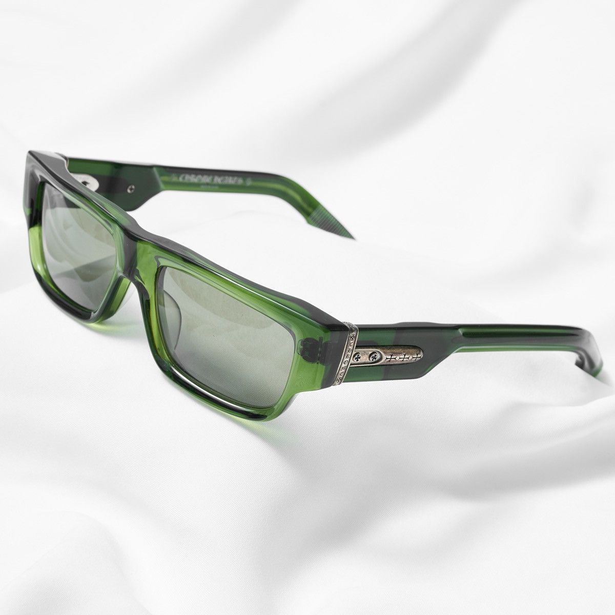 Chrome Hearts CHROME HEARTS GIRTH QUAKE DARK OLIVE SUNGLASSES Size ONE SIZE - 2 Thumbnail