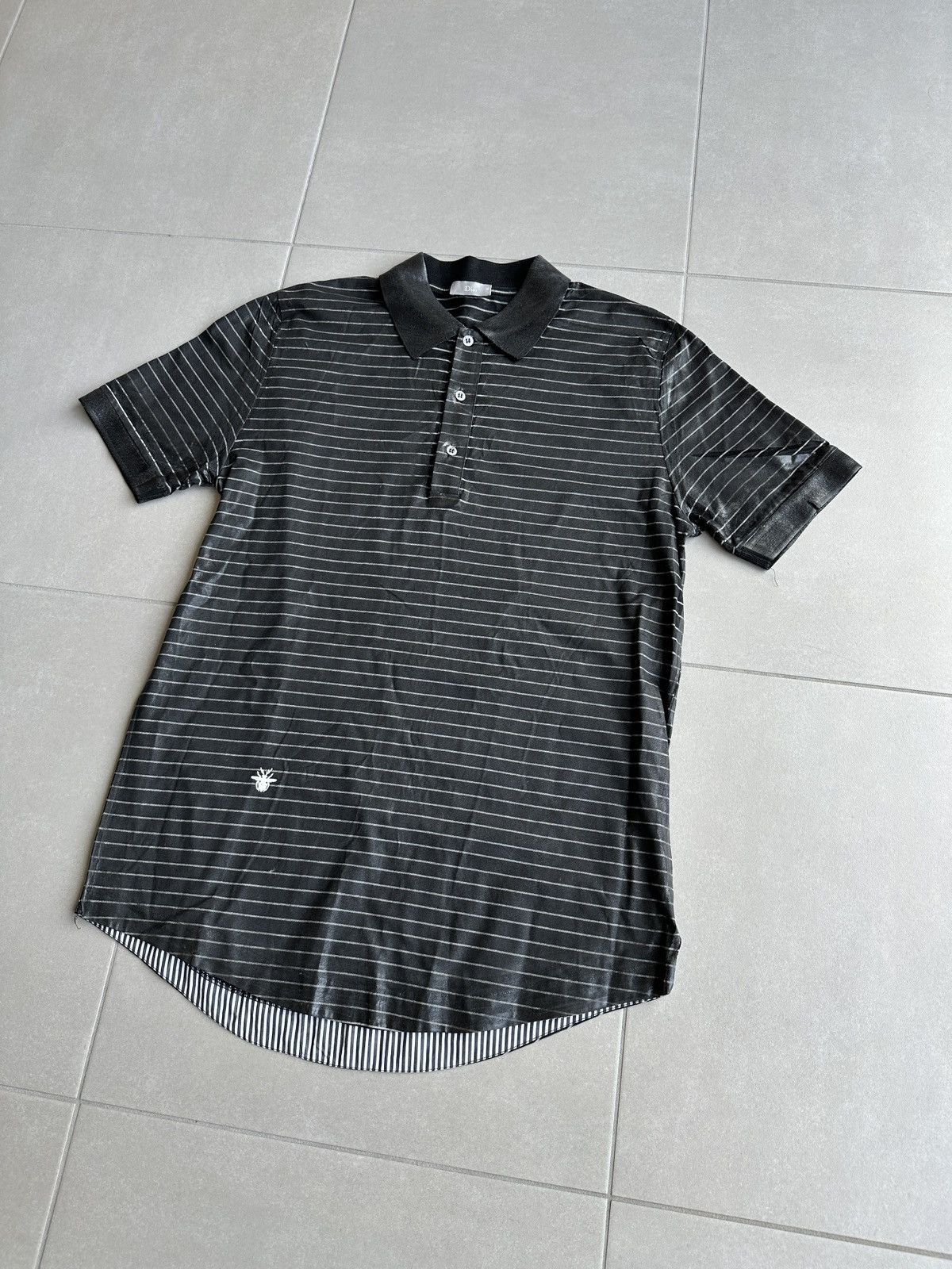 Dior × Hedi Slimane Dior Homme AW03 "Luster" Waxed polo Size US L / EU 52-54 / 3 - 4 Thumbnail