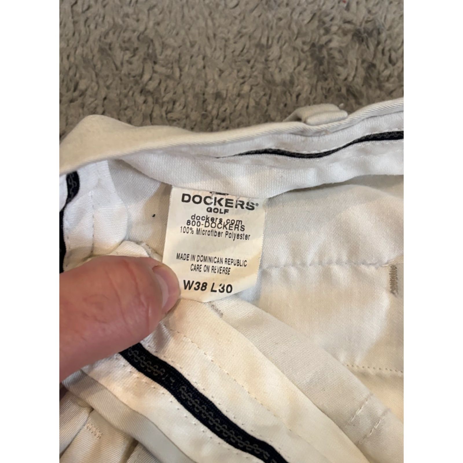 Dockers DOCKERS Golf Pants Mens 38X30 Beige Khaki Pleated Cuffed Straight Leg Casual Size US 38 / EU 54 - 5 Thumbnail