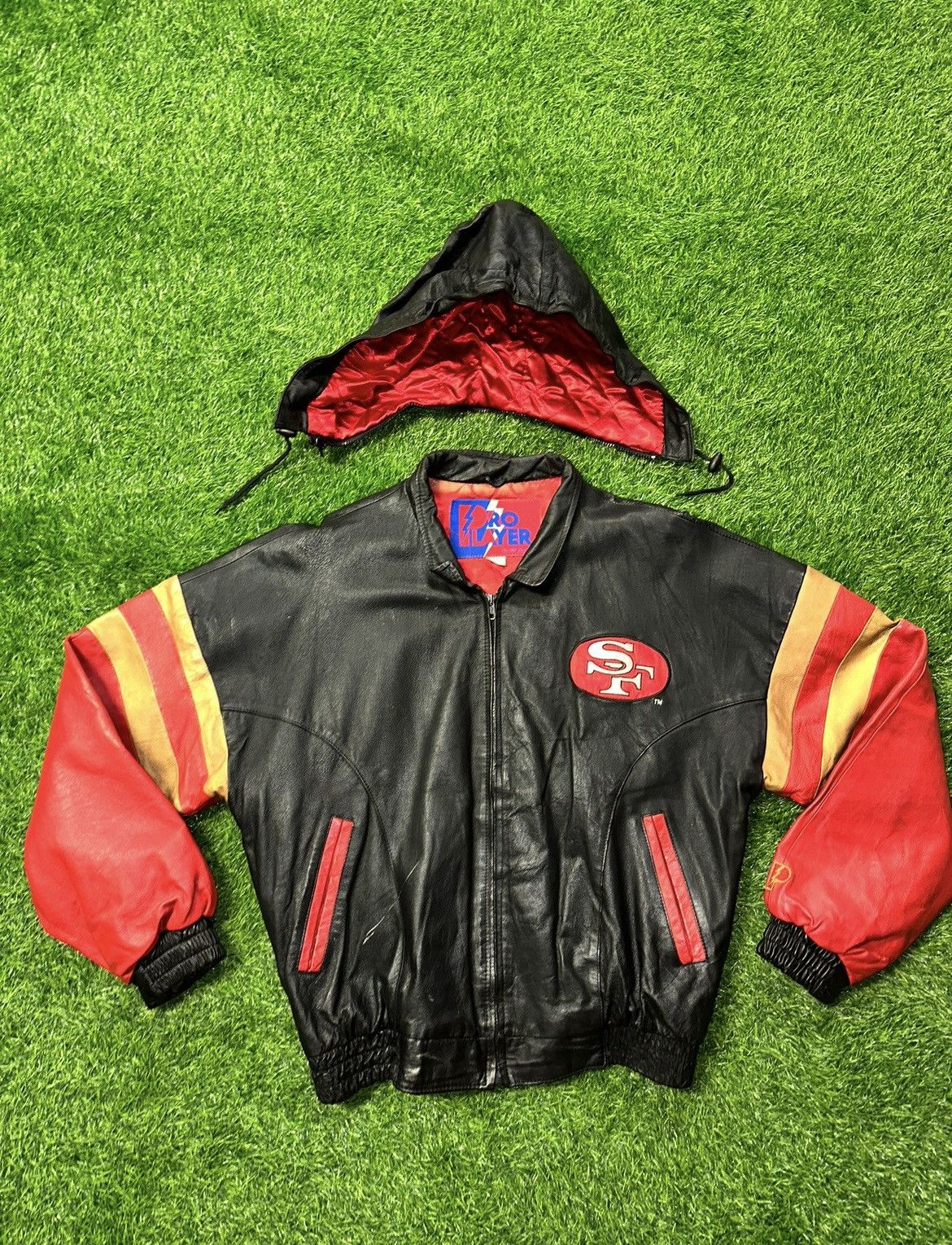 NFL × Vintage Vintage Nfl Pro Player San Francisco 49ers Leather Size BIG Size US XXL / EU 58 / 5 - 1 Thumbnail