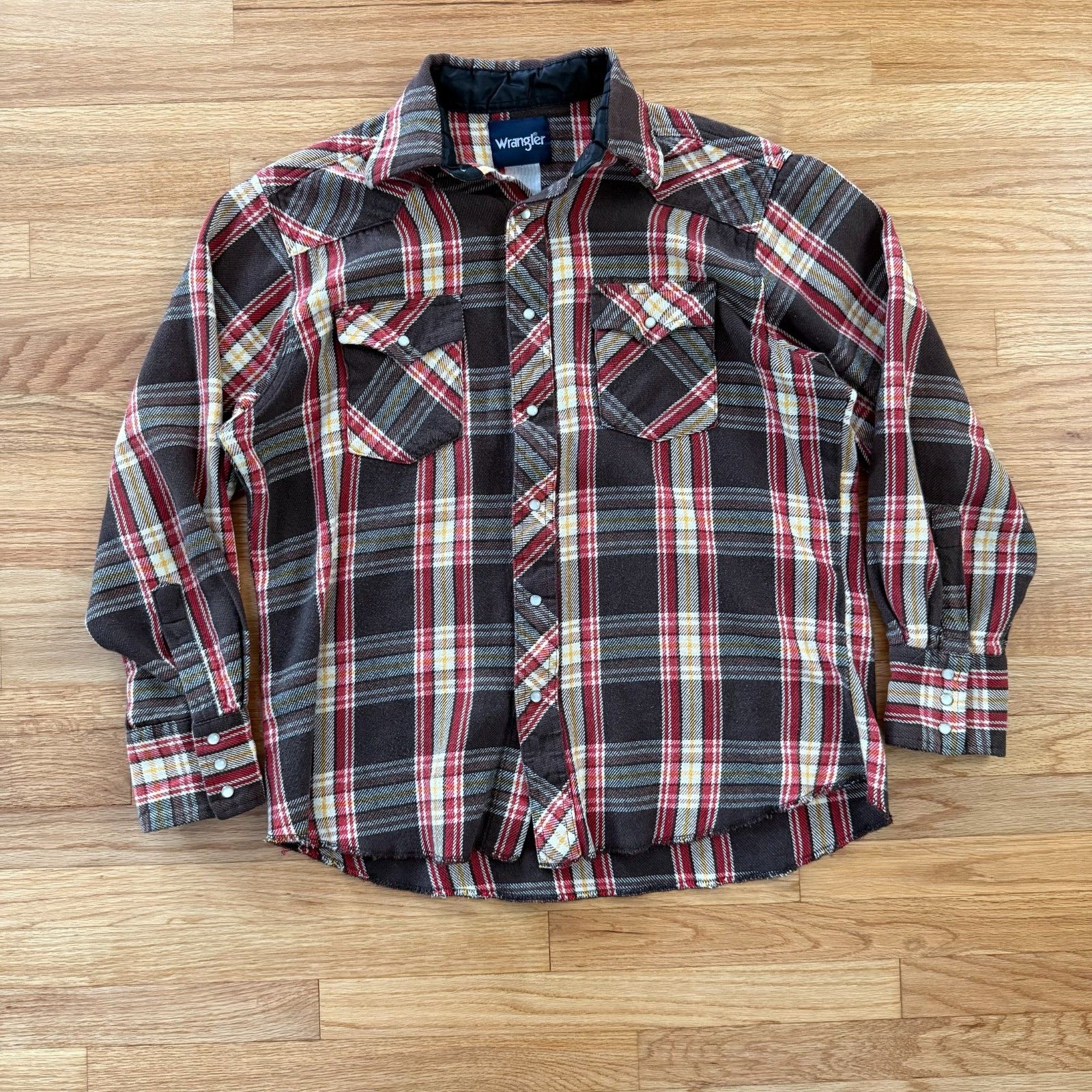 Wrangler Vintage 1990's Wrangler Western Flannel Medium Size US M / EU 48-50 / 2 - 1 Thumbnail