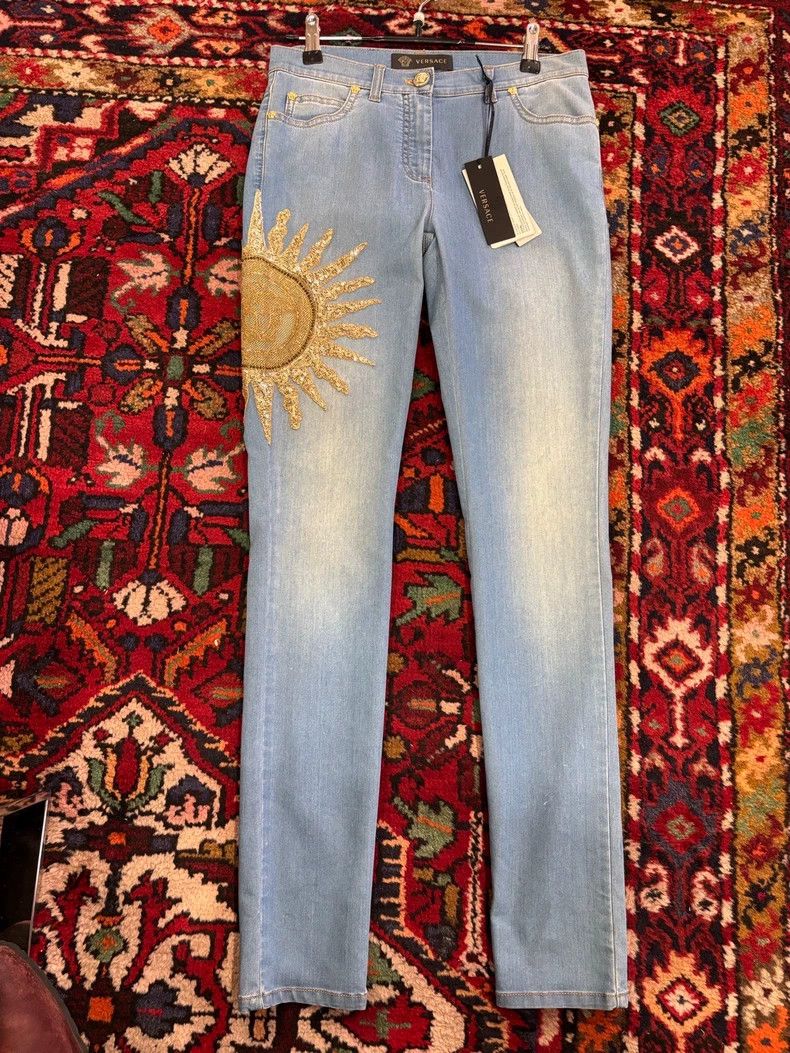Versace Versace Light blue denim jacket Size 26" / US 2 / IT 38 - 1 Thumbnail