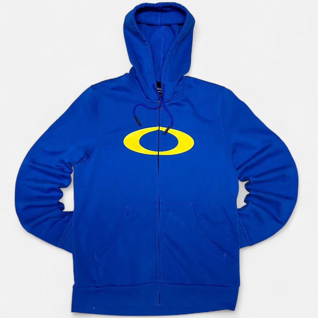 Oakley Y2K navy blue and yellow Oakley hoodie Size US M / EU 48-50 / 2 - 1 Thumbnail