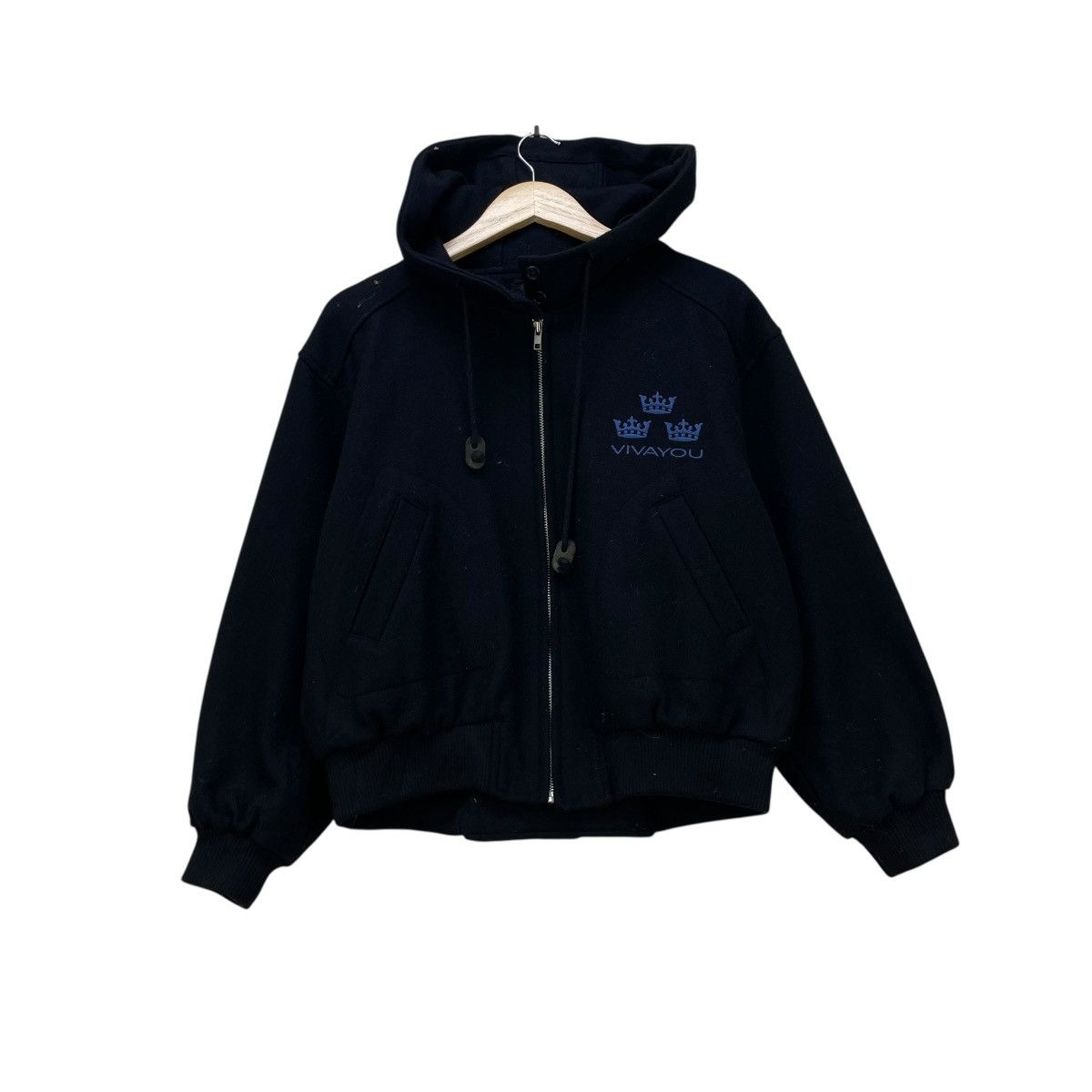 45rpm 💥Vivayou Embroidery Logo Bomber Zip Up Hooded Jacket Size US M / EU 48-50 / 2 - 2 Thumbnail
