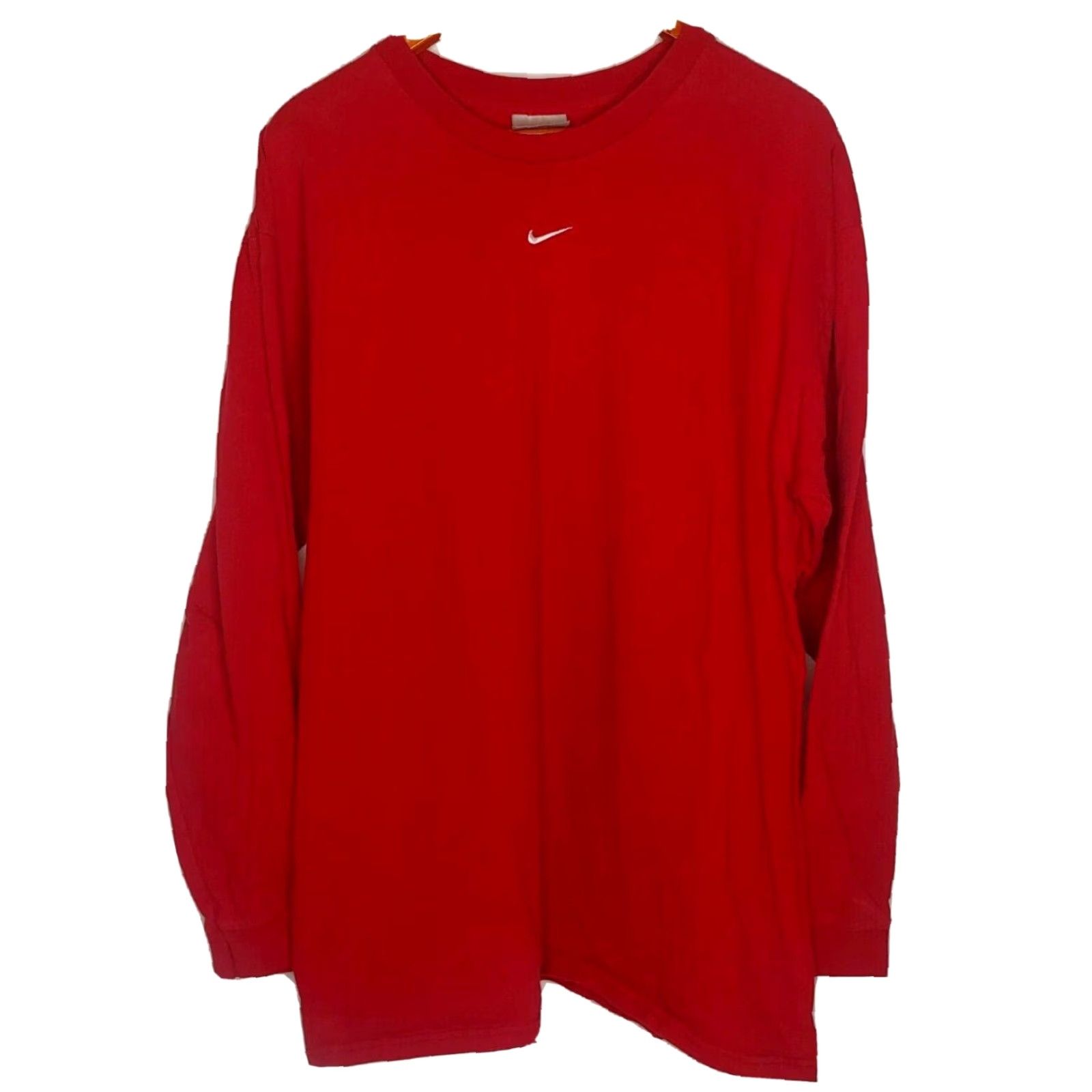 Nike Nike Shirt Men XL Long Sleeve Cotton Red Center Swoosh Athletic RN#56323 Size US XL / EU 56 / 4 - 2 Thumbnail