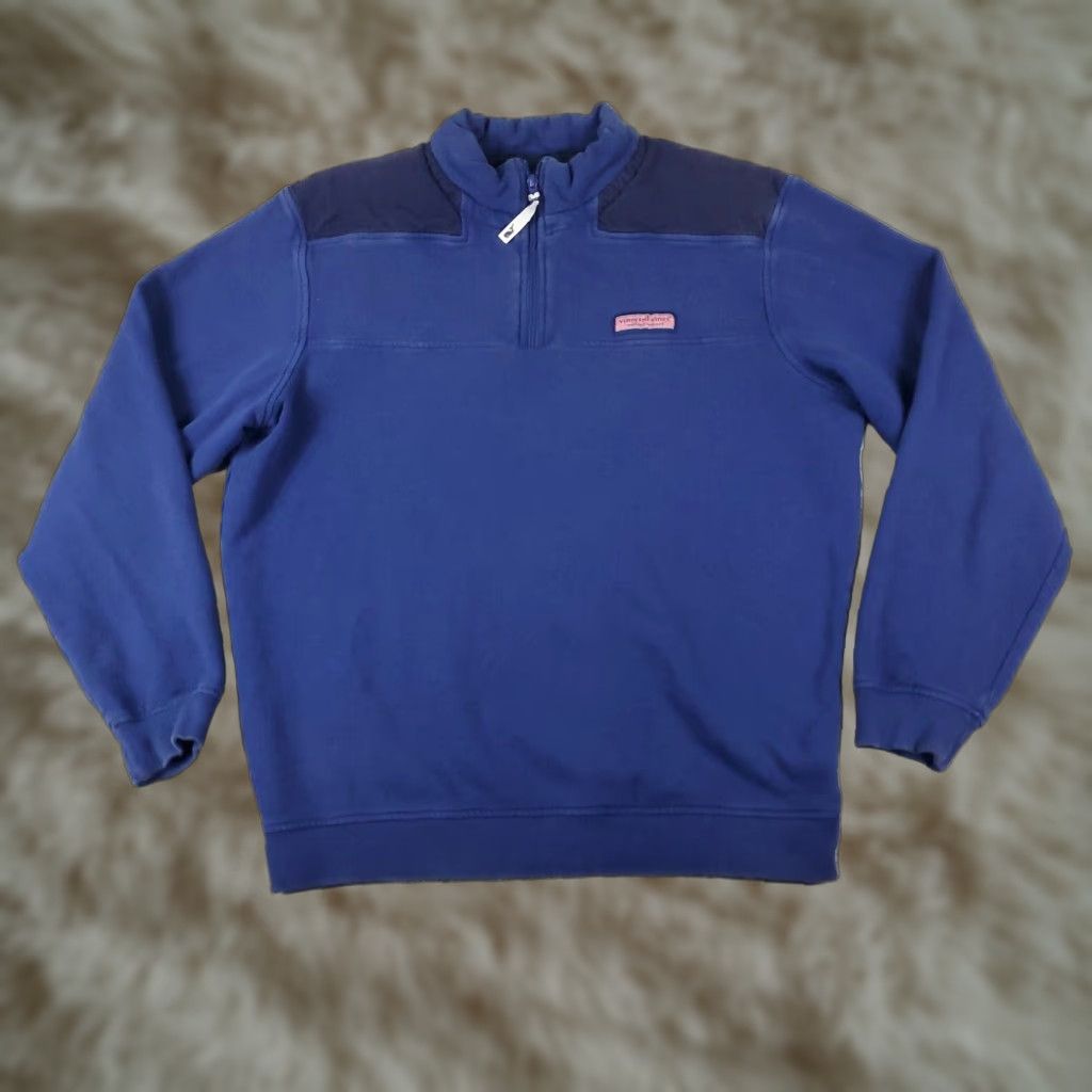 Vineyard Vines Vineyard Vines Blue Pullover Sweater Adult Medium Long Sleeve 1/4 Zip Mens Size US M / EU 48-50 / 2 - 1 Thumbnail