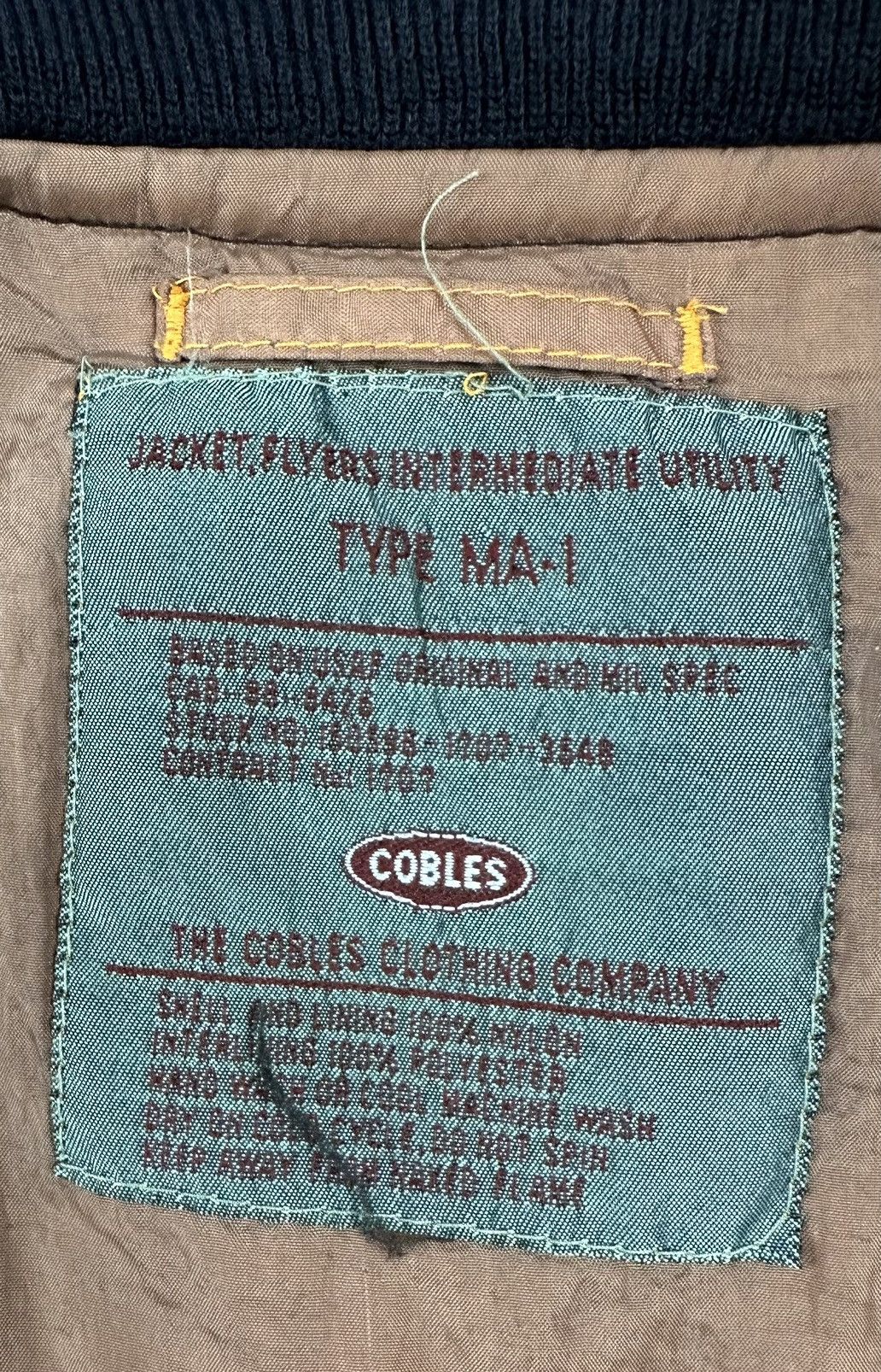 Other Cobles Type MA1 Bomber Flyers Jacket Size US XL / EU 56 / 4 - 9 Thumbnail