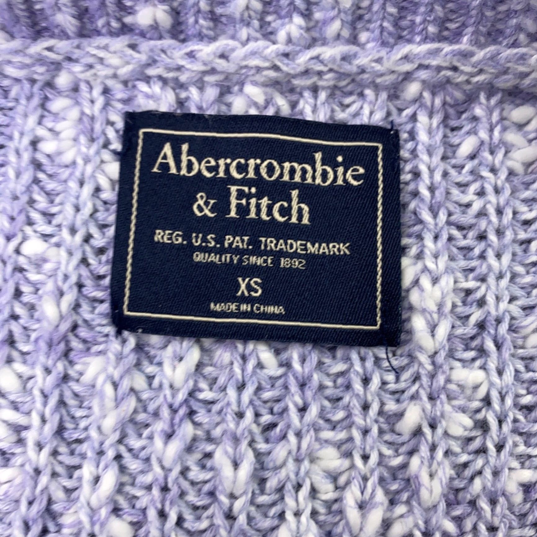 Abercrombie & Fitch Abercrombie & Fitch Sweater Womens XS Purple Knit Round Neck Cotton Linen Blend Size XS / US 0-2 / IT 36-38 - 6 Thumbnail