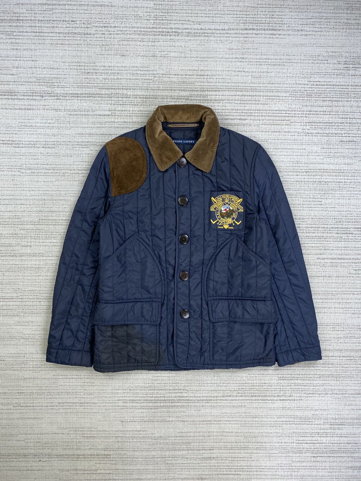 Ralph Lauren × Vintage Vtg 90s Ralph Lauren Country Riders Club Quilted Jacket Size US S / EU 44-46 / 1 - 1 Thumbnail