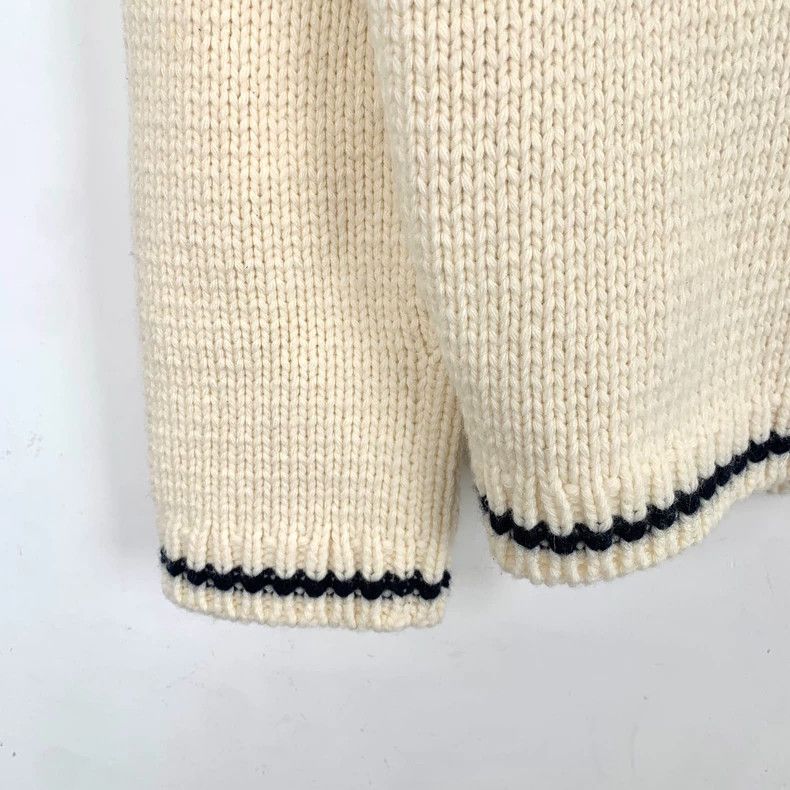 Dior Dior Beige logo letter inlaid sailor collar wool knitted c Size XXS / US 00 / IT 34 - 4 Thumbnail