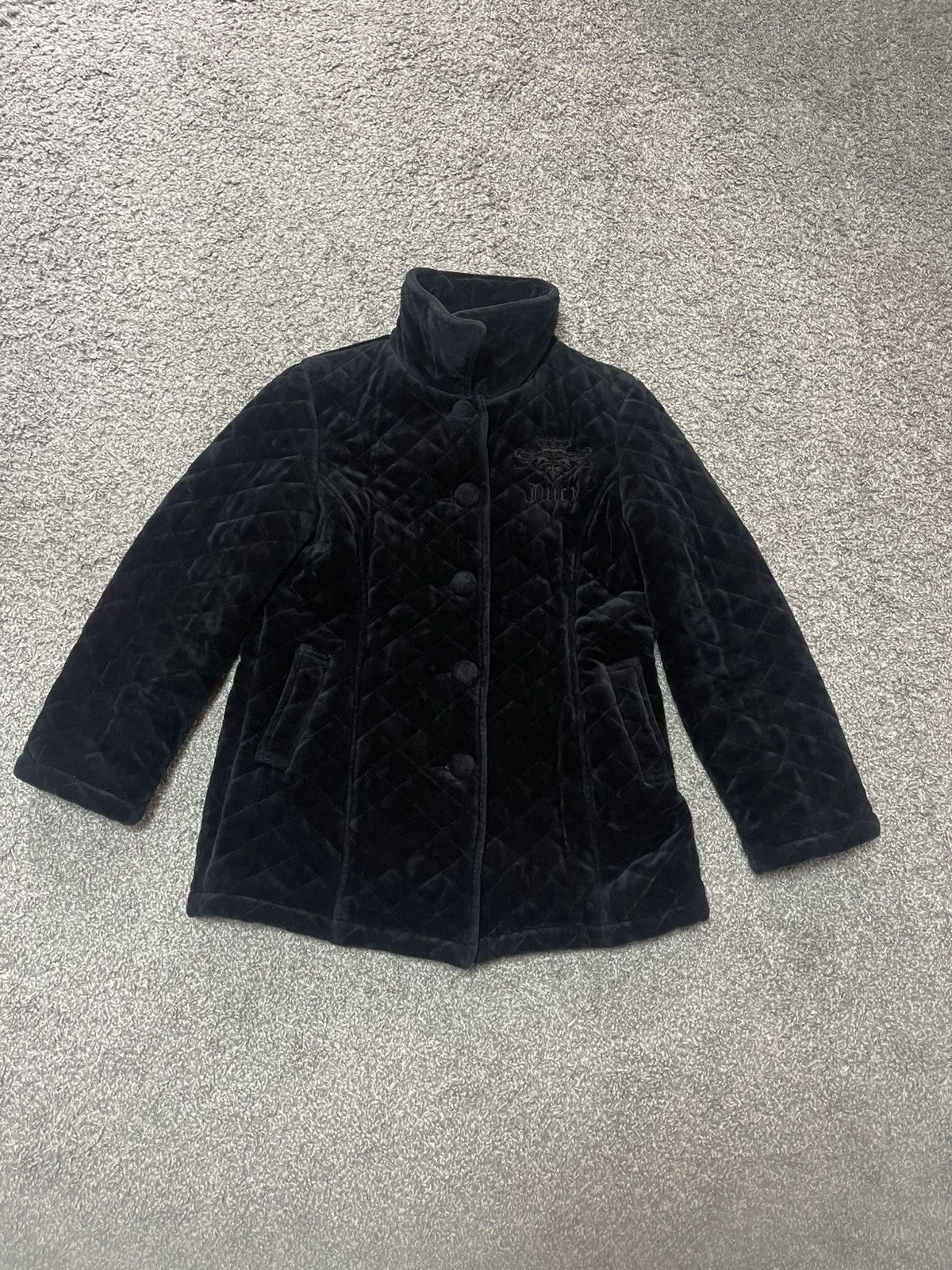 Juicy Couture Juicy Couture Veloure Black Buttons Jacket Logo size S Size S / US 4 / IT 40 - 1 Thumbnail
