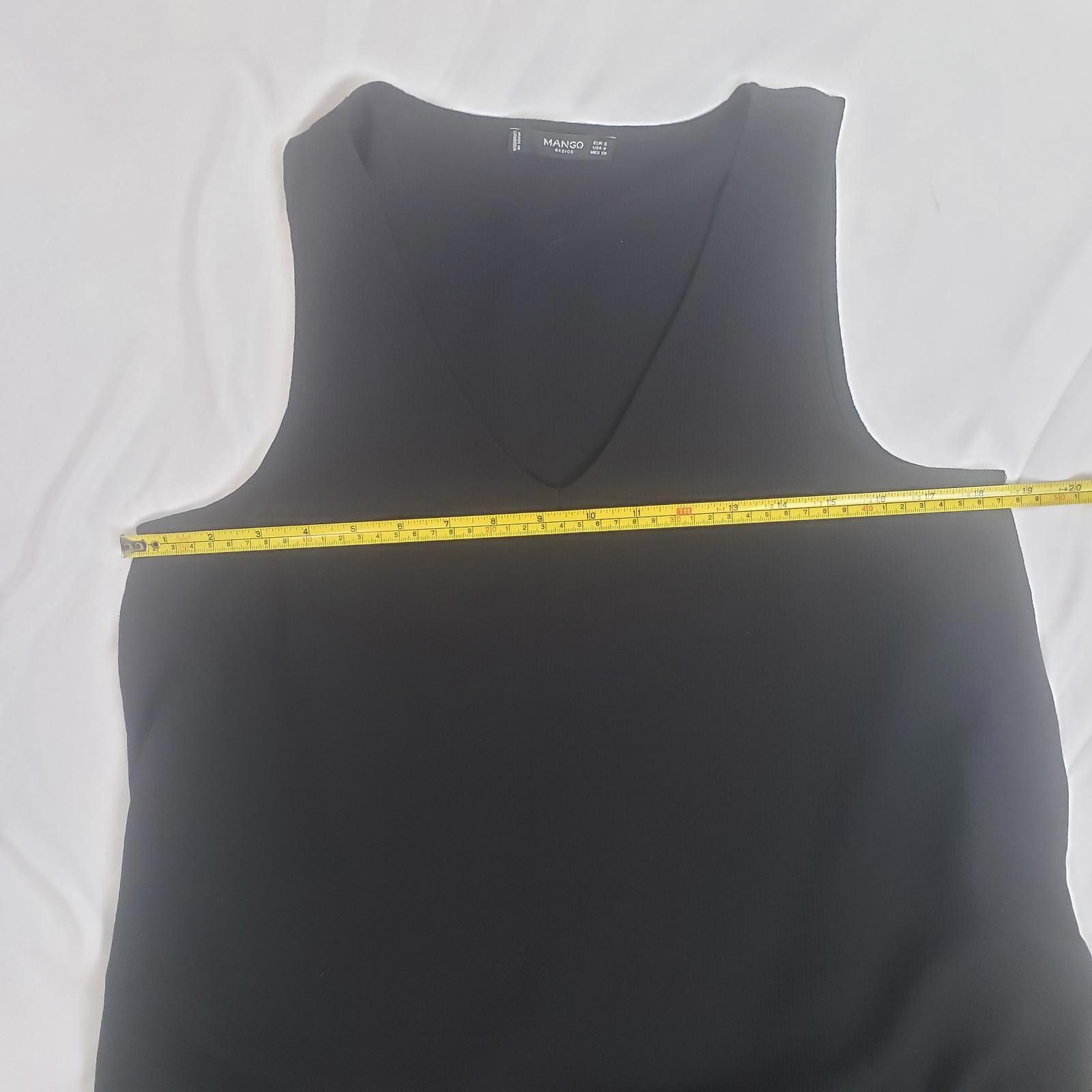Mango Mango Basics Black V-Neck Dress - Size 4 Size S / US 4 / IT 40 - 5 Thumbnail