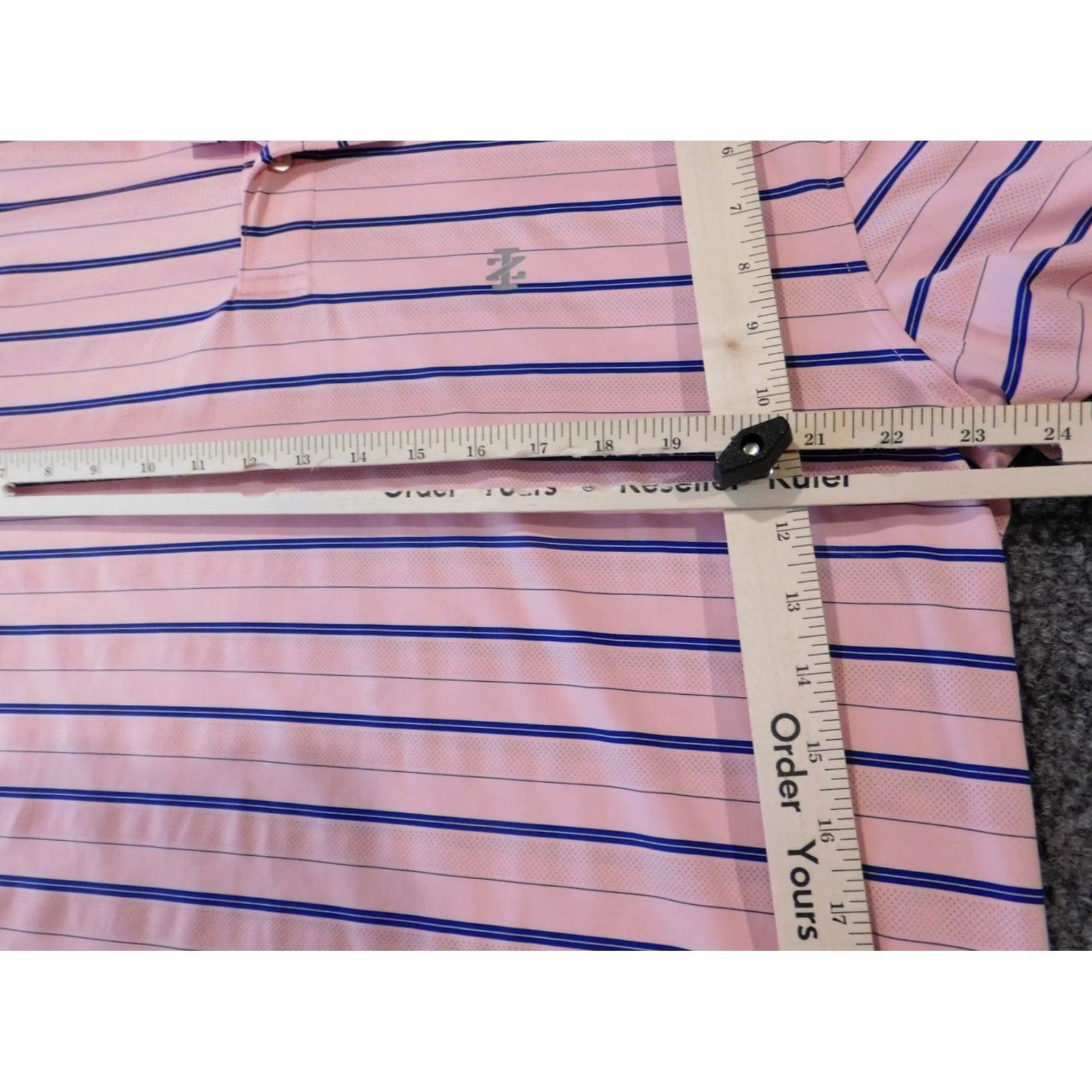 Izod IZOD Polo Shirt Mens XL Pink Striped Short Sleeve Collared Knit Cotton Stretch Golf casual Size US XL / EU 56 / 4 - 4 Thumbnail