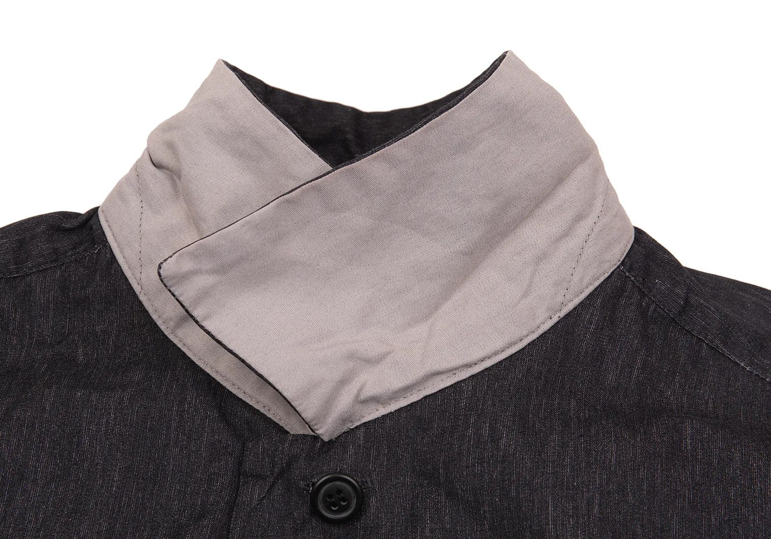 Issey Miyake Cotton Denim Shirt in Charcoal, Size M Size US M / EU 48-50 / 2 - 5 Thumbnail