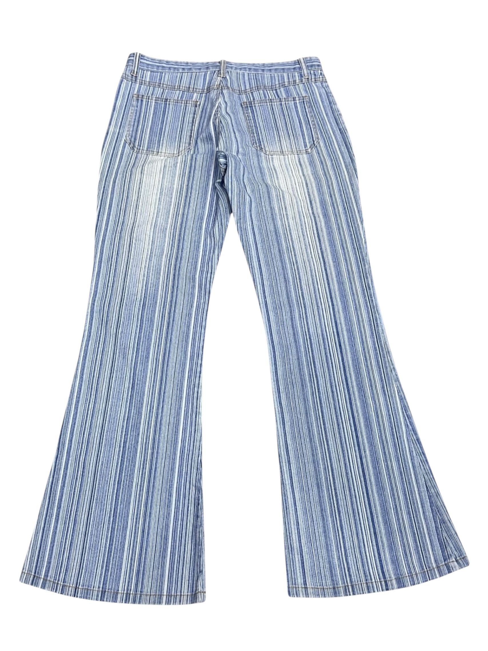 Japanese Brand 🔥SICK FLARE 90’s CASCATA Pinstripes Stretch Denim Bush Jean Size US 30 / EU 46 - 4 Thumbnail