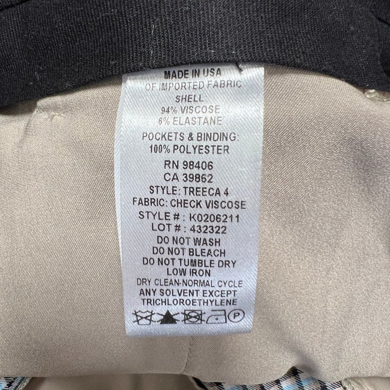 Theory Theory Treeca Slim Crop Pants Blue Check Size 8 Stretch Size 30" / US 8 / IT 44 - 6 Thumbnail
