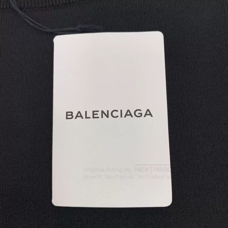 Balenciaga Balenciaga Black Cotton Crew Neck Long Sleeve Sweater Size XS / US 0-2 / IT 36-38 - 6 Thumbnail