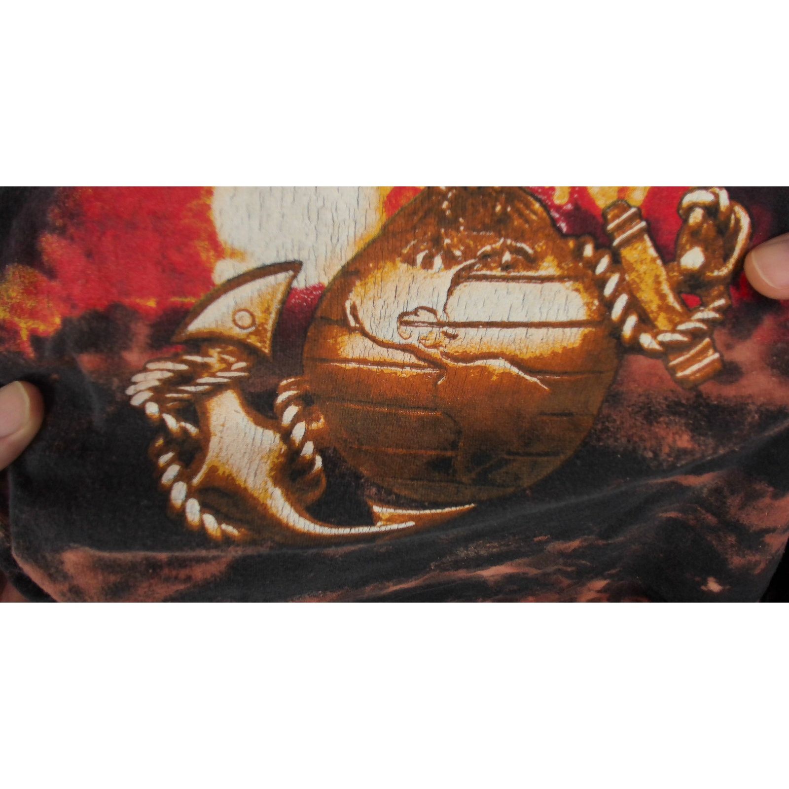 Vintage VTG Y2K USMC "Destroyed" Custom Bleach Fade L/S Tee Boxy M Size US M / EU 48-50 / 2 - 9 Thumbnail