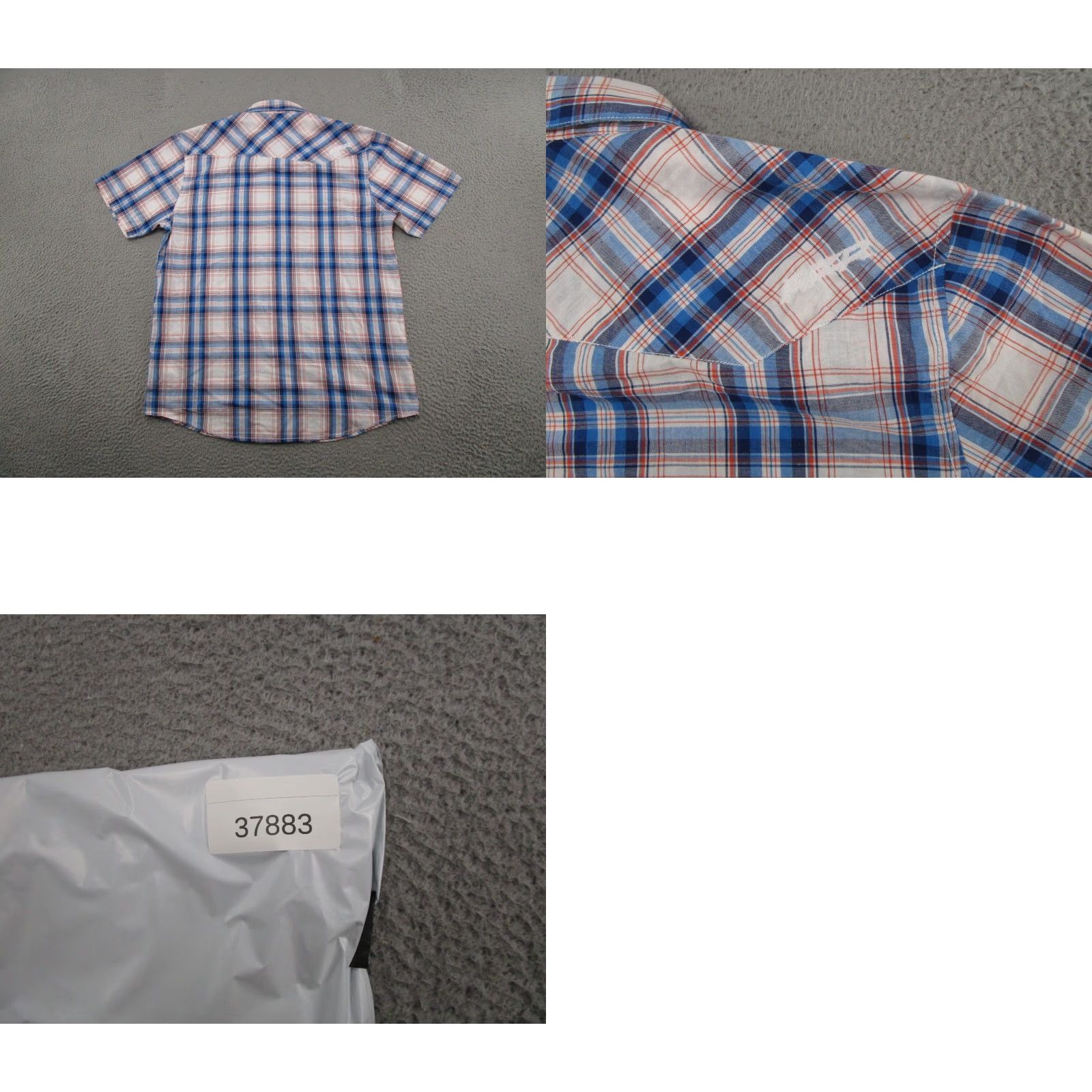Vintage Polaris RZR Razor Mens Pearl Snap Shirt Sz L Plaid Short Sleeve Western shirt Button-Up Collared Casual Men’s Size US L / EU 52-54 / 3 - 8 Thumbnail