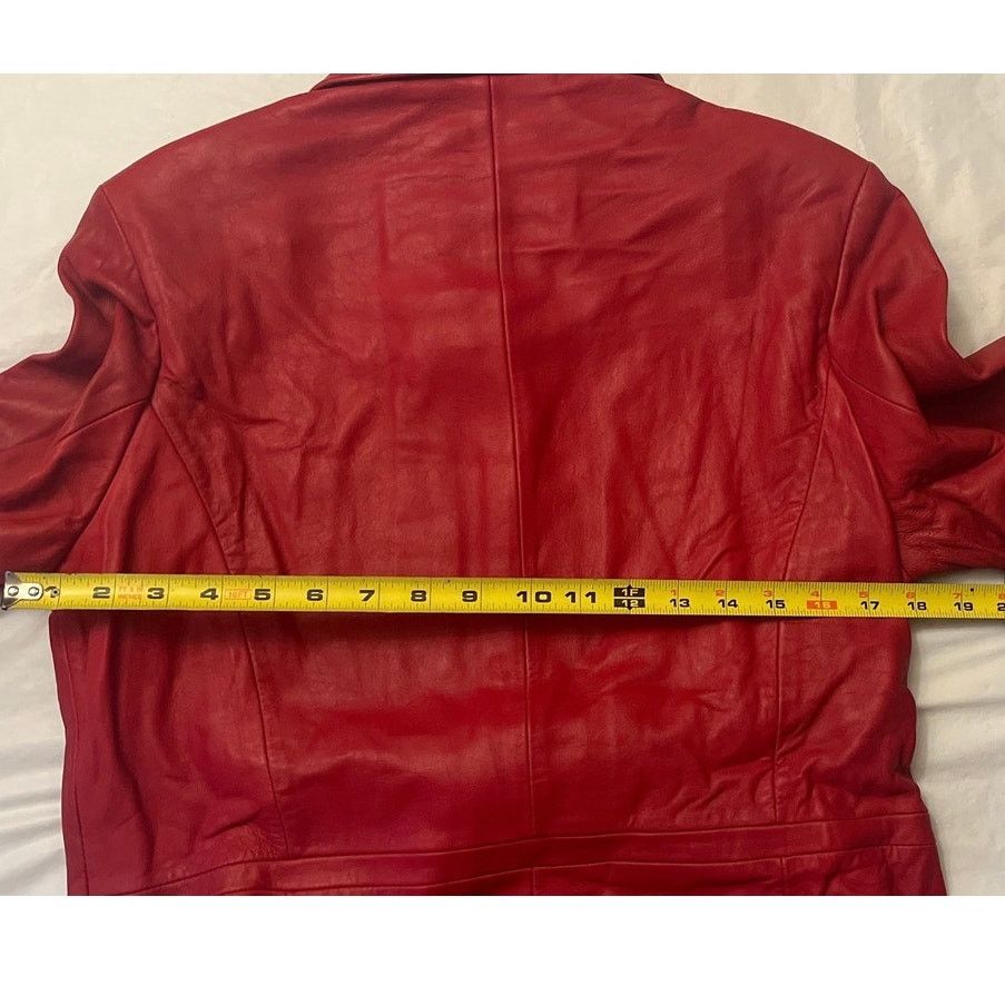 Other Vintage 80s AVANTI Leather Red Leather Jacket - Size: M Size M / US 6-8 / IT 42-44 - 8 Thumbnail