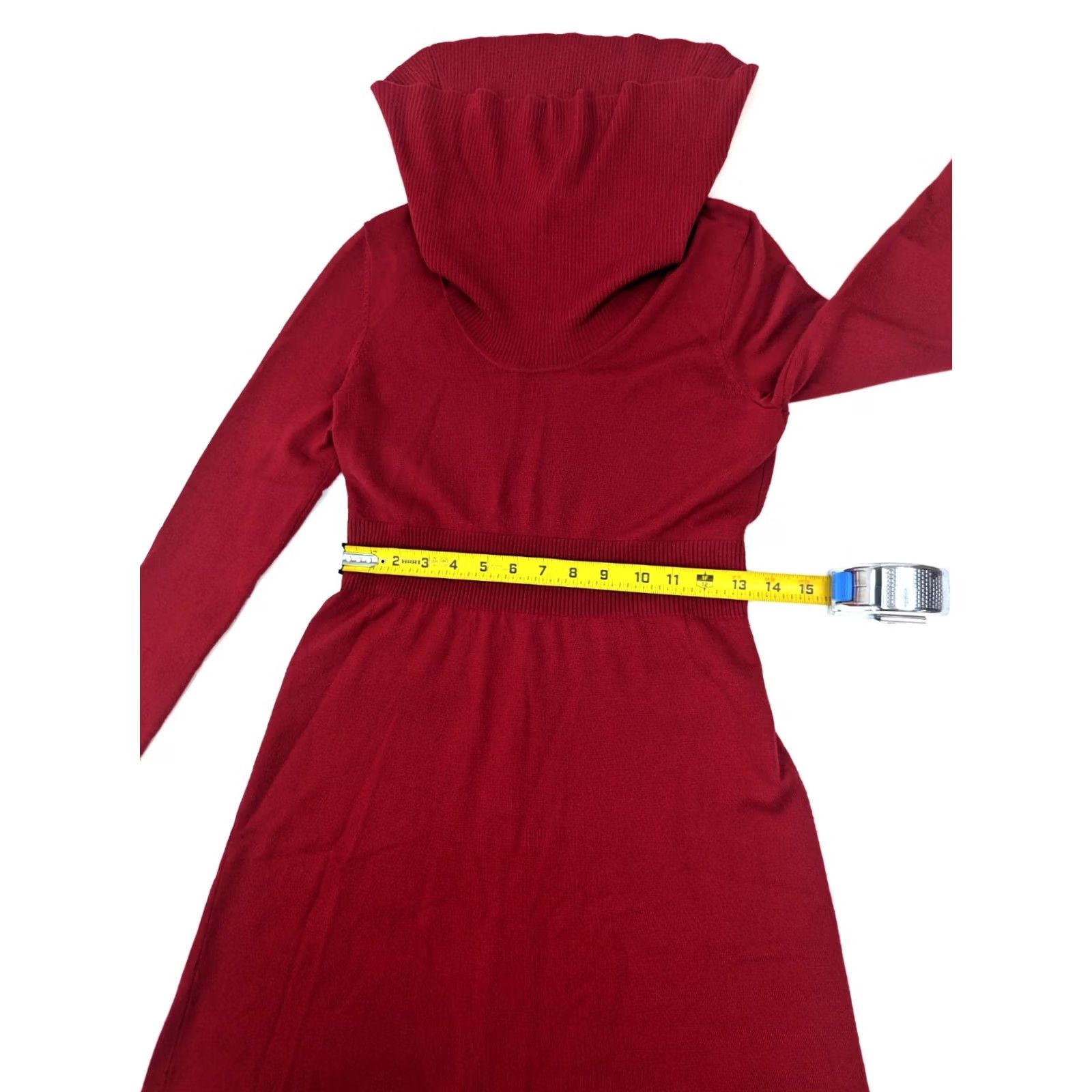 Talbots Talbots Merino Wool Turtleneck Sweater Dress Tunic Women S Petite Red Size S / US 4 / IT 40 - 4 Thumbnail