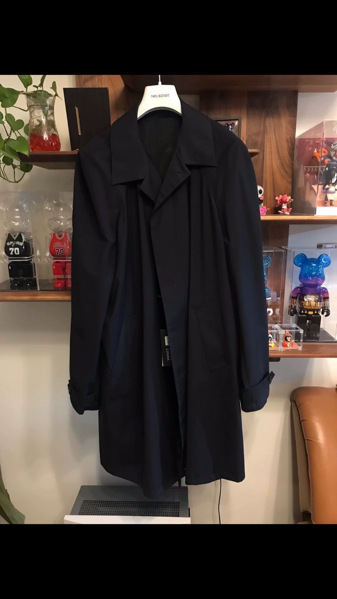 Ermenegildo Zegna Black Long Coat Size L Size US L / EU 52-54 / 3 - 1 Thumbnail
