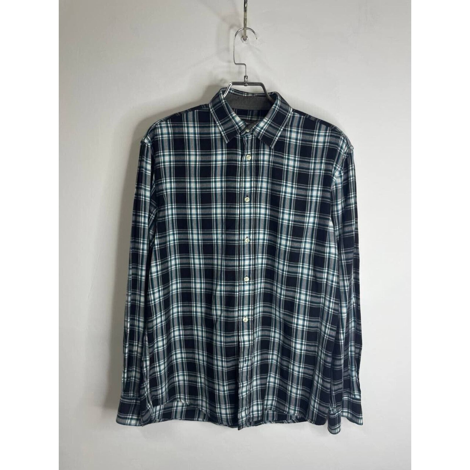 Other Vintage Flannel Shirt Blue White Plaid Long Sleeve Size M Size US M / EU 48-50 / 2 - 1 Thumbnail