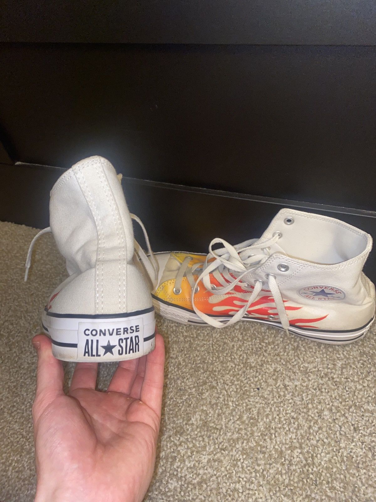 Converse Chuck Taylor Converse All Star - White Flames Shoes Size US 11 / EU 44 - 4 Thumbnail