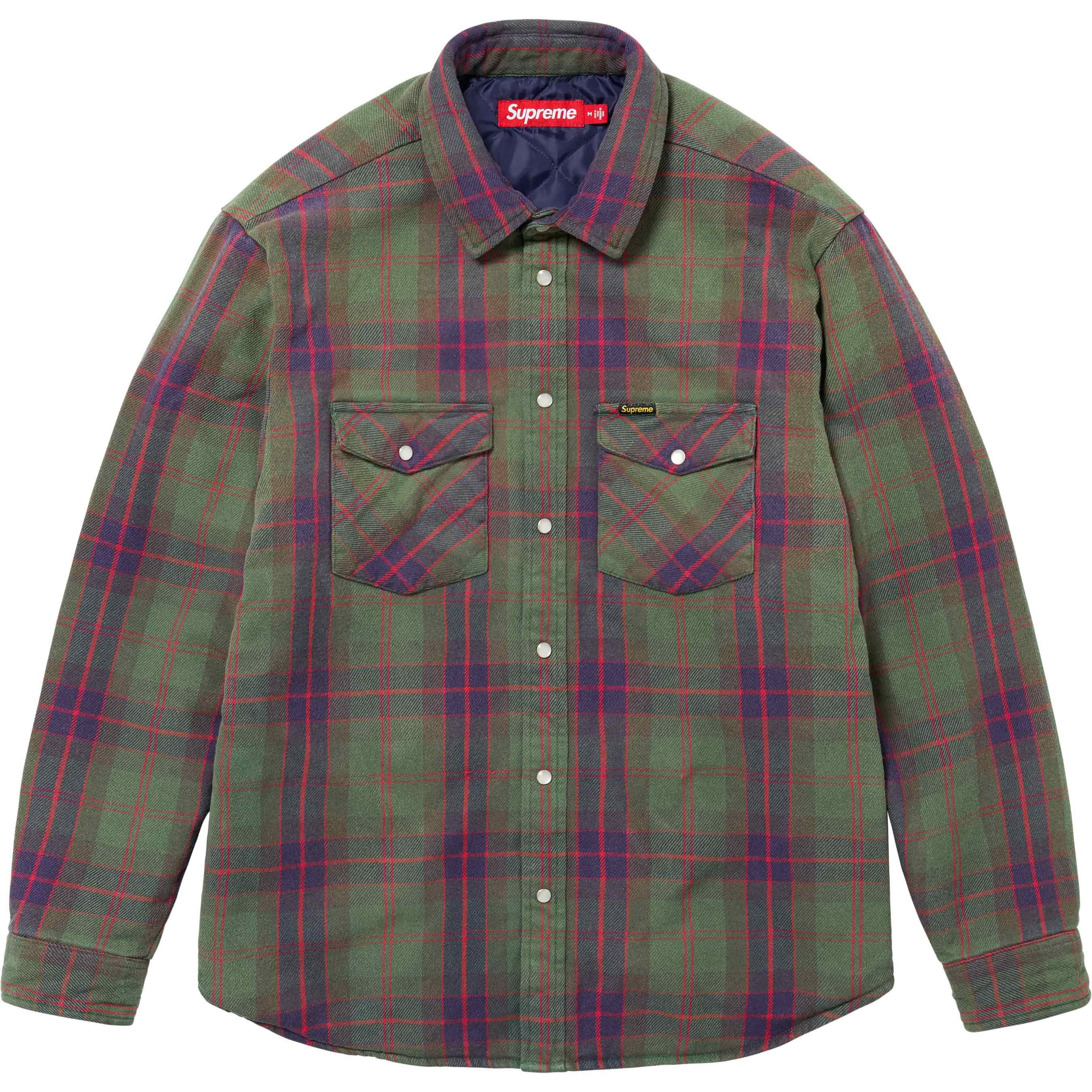Supreme QUILTED FLANNEL SNAP SHIRT | Grailed