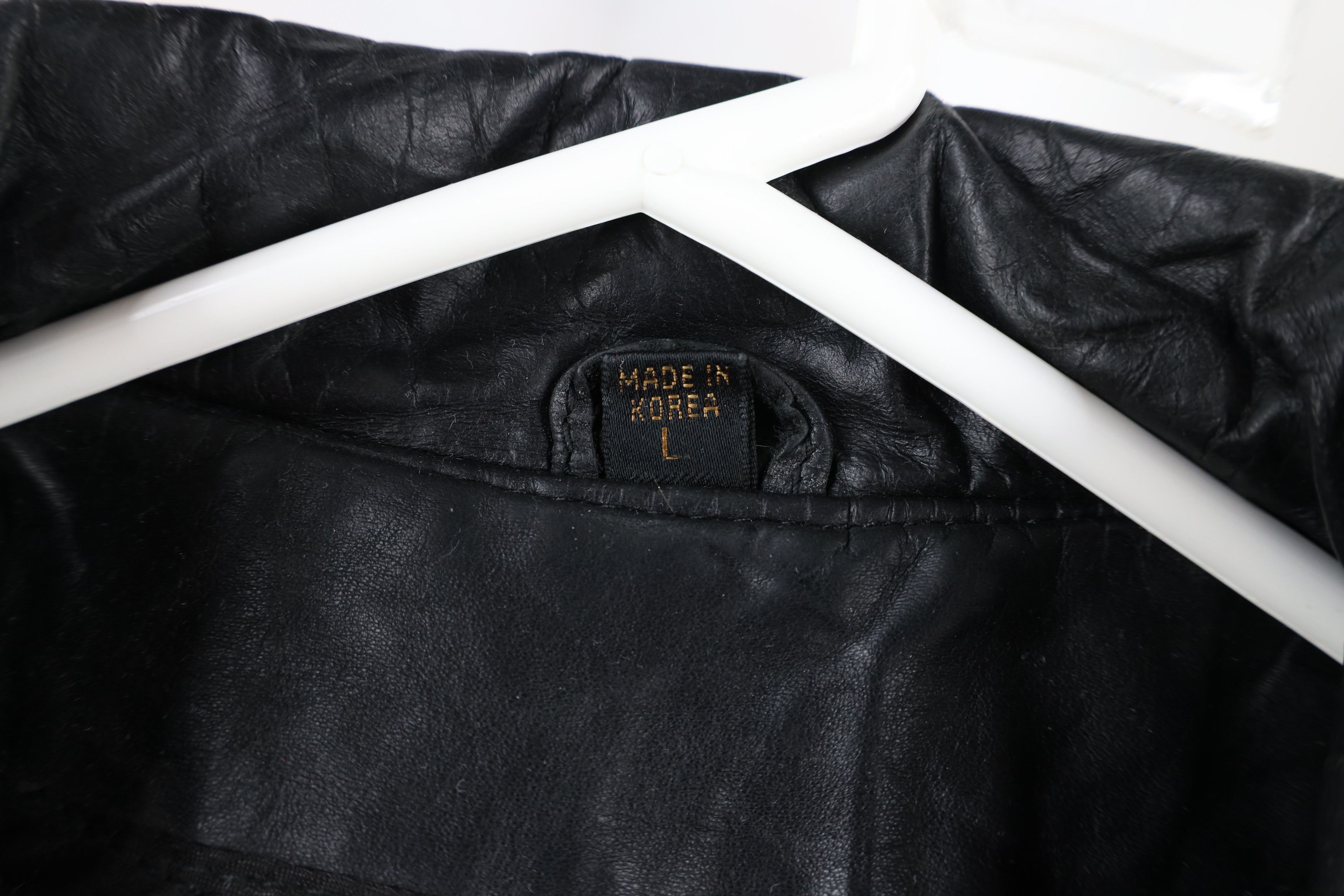 Vintage Vintage 90s Streetwear Leather Full Zip Bomber Jacket Black Size US L / EU 52-54 / 3 - 10 Thumbnail