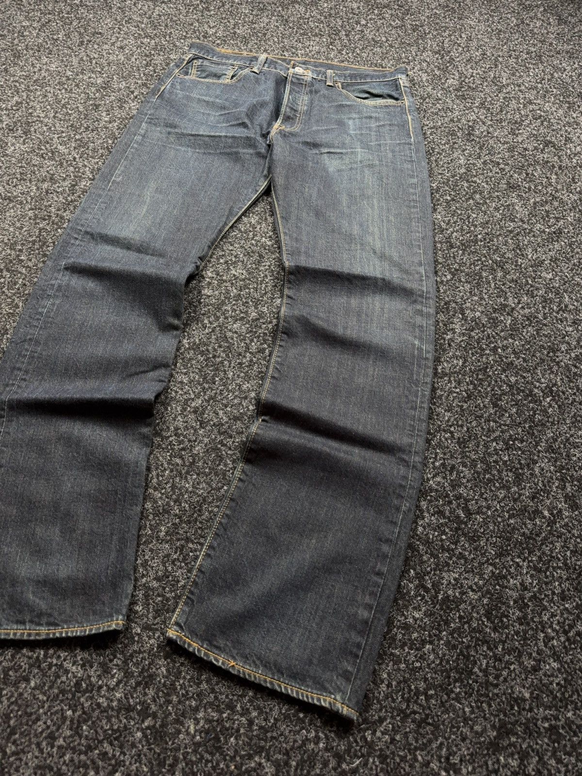 Levi's Levi’s 501 Original Straight Faded Denim Punk Retro Jeans Size US 34 / EU 50 - 3 Thumbnail